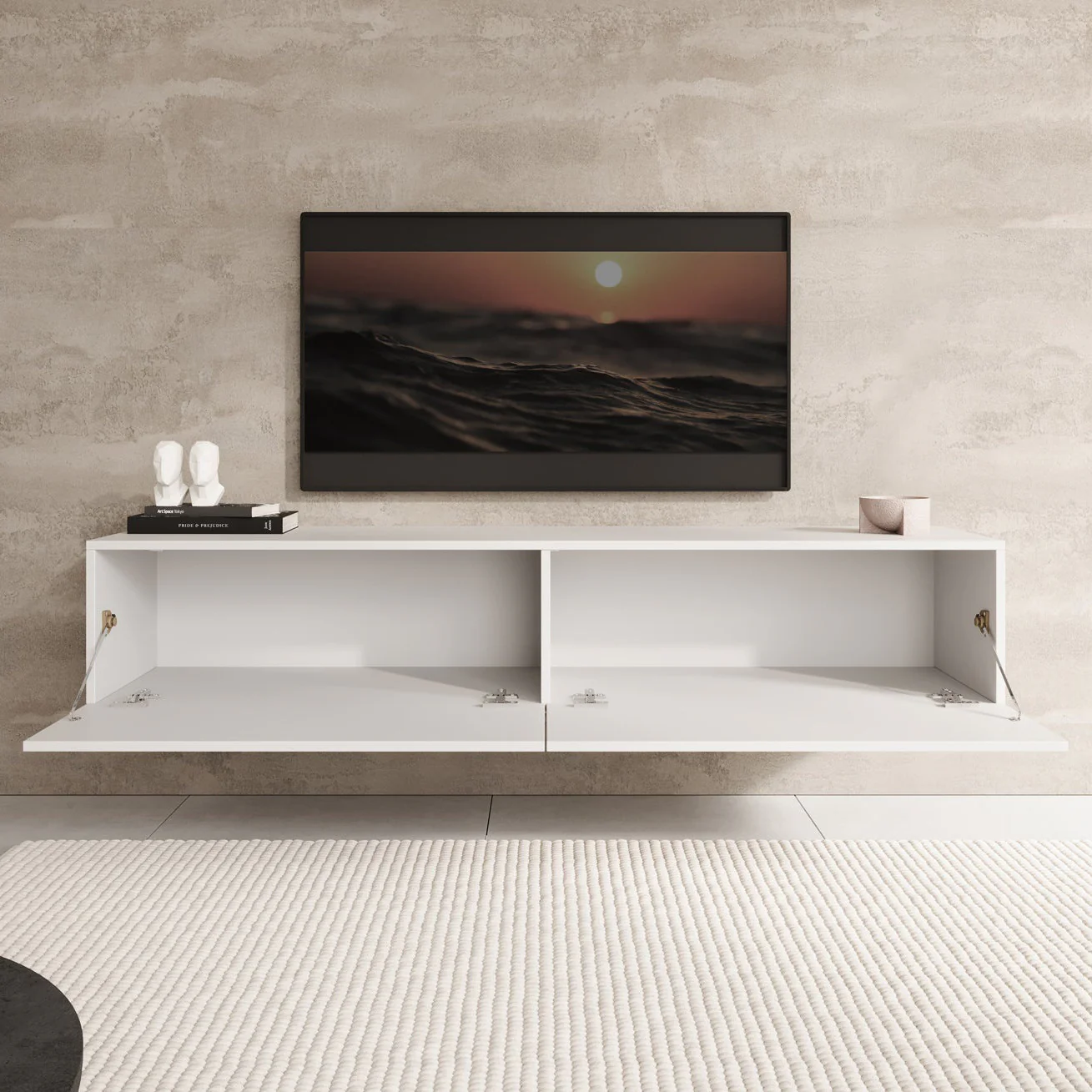 Palm - TV-Meubel - Wit - 160x40x30 cm - Image 2
