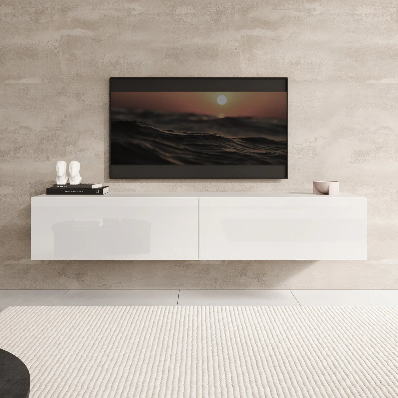Palm - TV-Meubel - Wit - 160x40x30 cm - Image 3