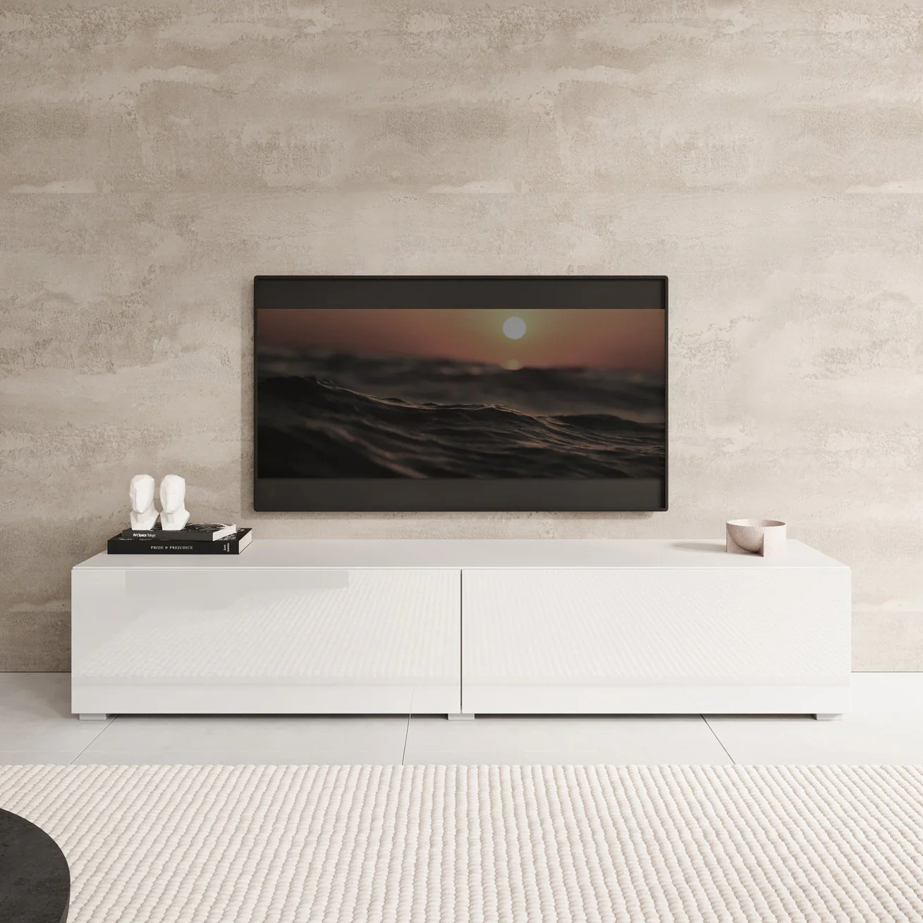Palm - TV-Meubel - Wit - 160x40x30 cm - Image 4