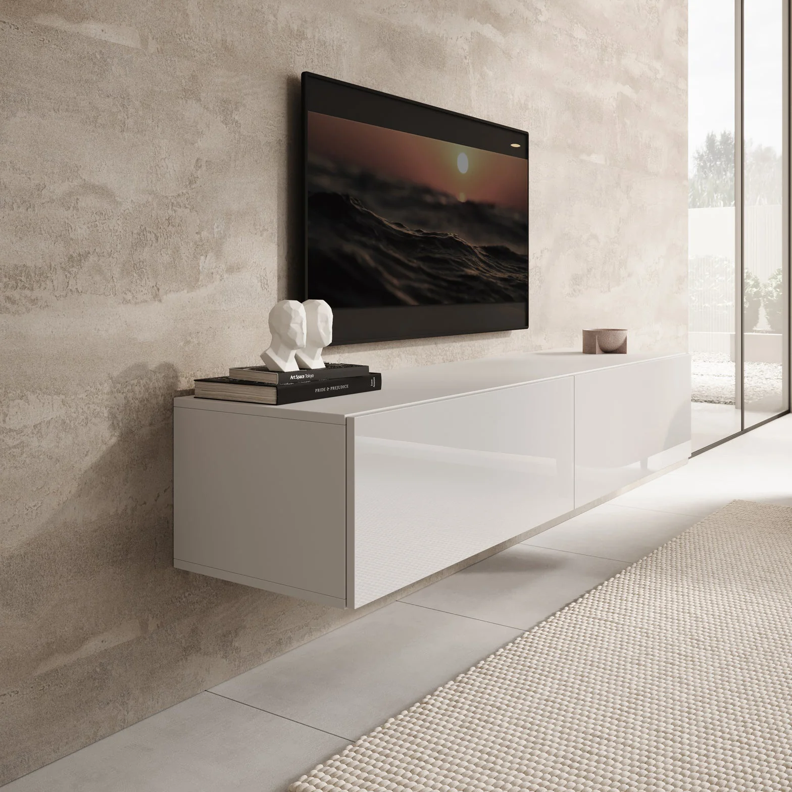 Palm - TV-Meubel - Wit - 160x40x30 cm - Image 5