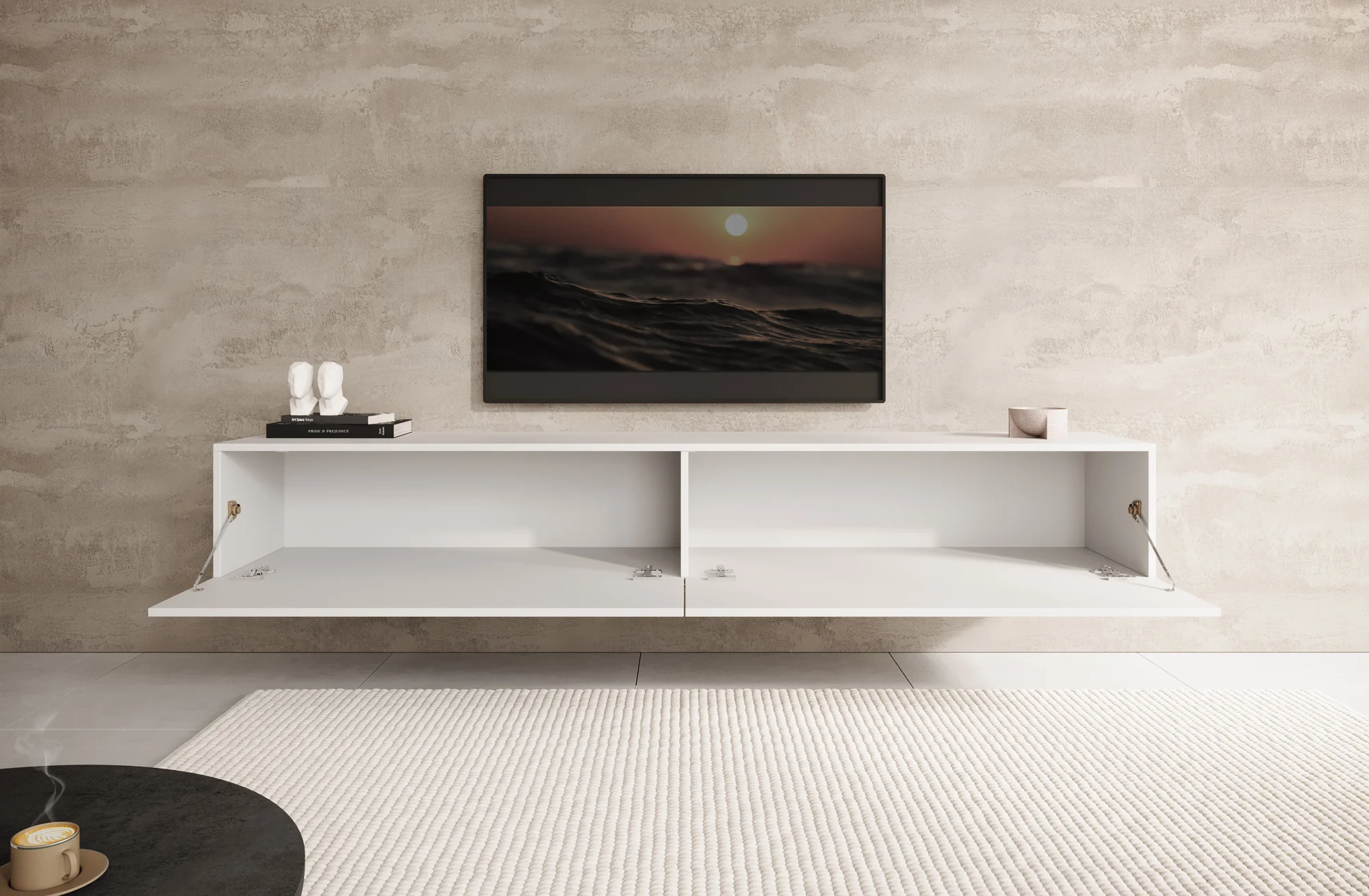 Palm - TV-Meubel - Wit - 200x40x30 cm - Image 4
