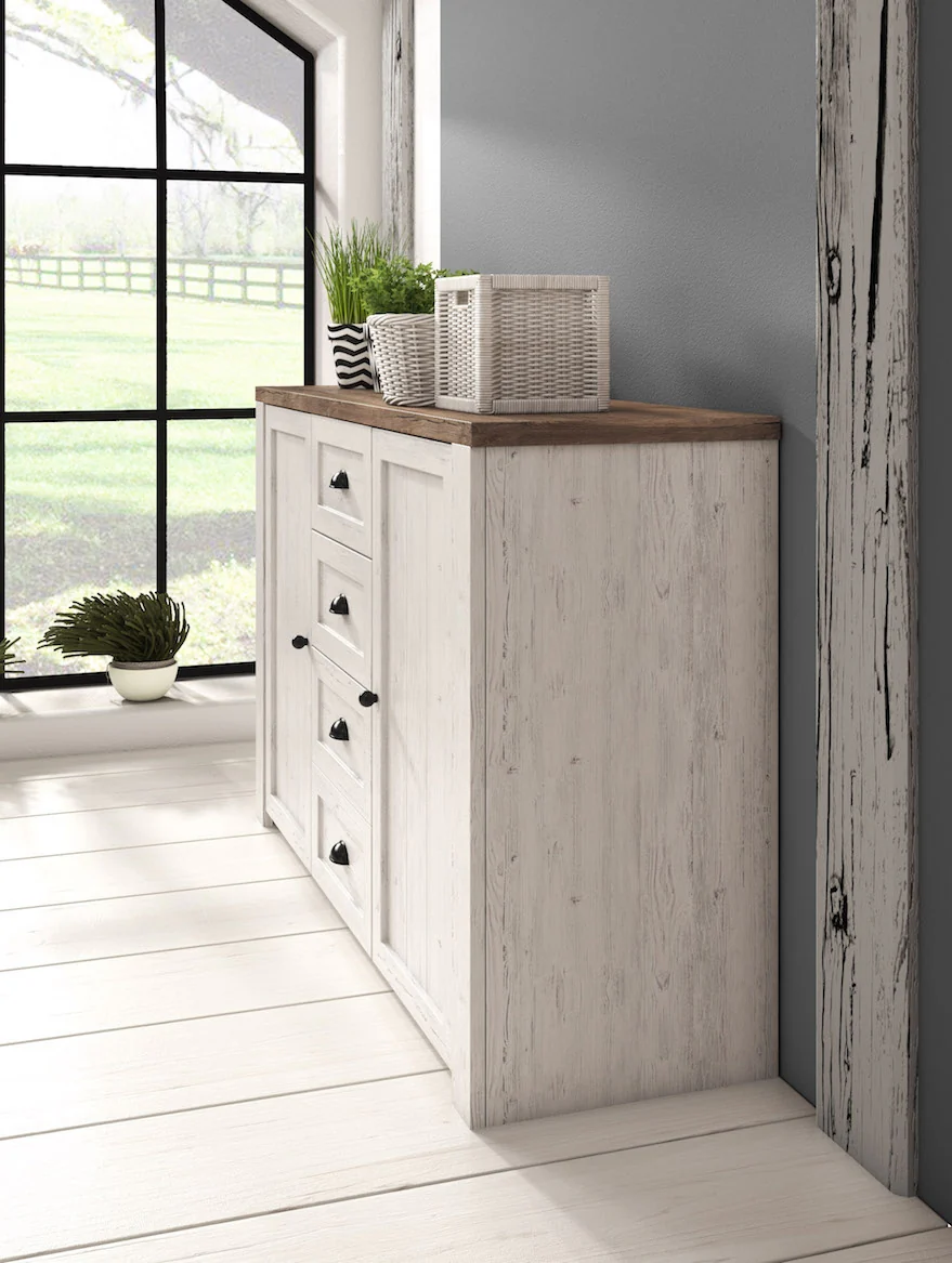 Parello 2 - Dressoir - Wit/eiken - 130x43x88 cm - Image 3