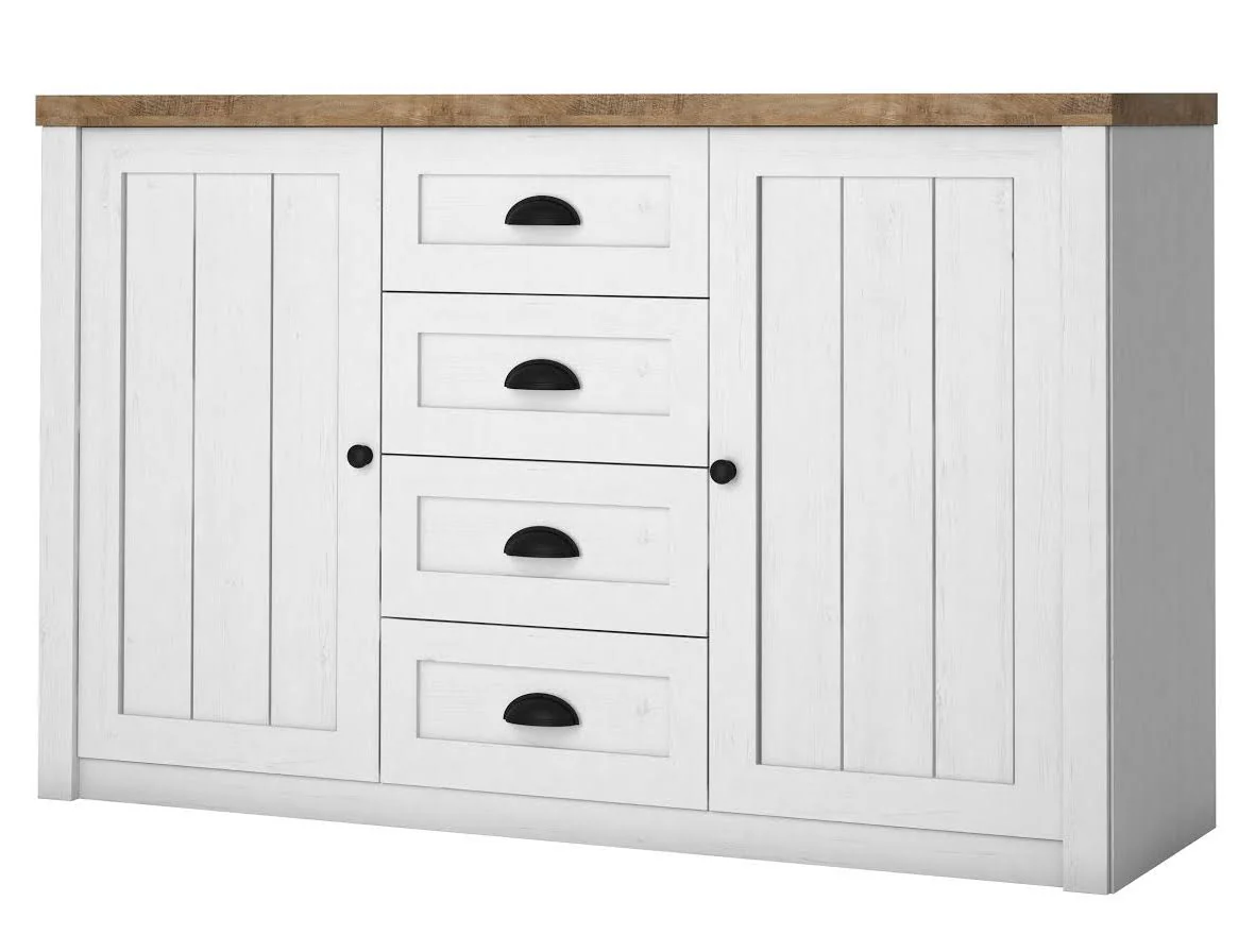 Parello 2 - Dressoir - Wit/eiken - 130x43x88 cm - Image 6