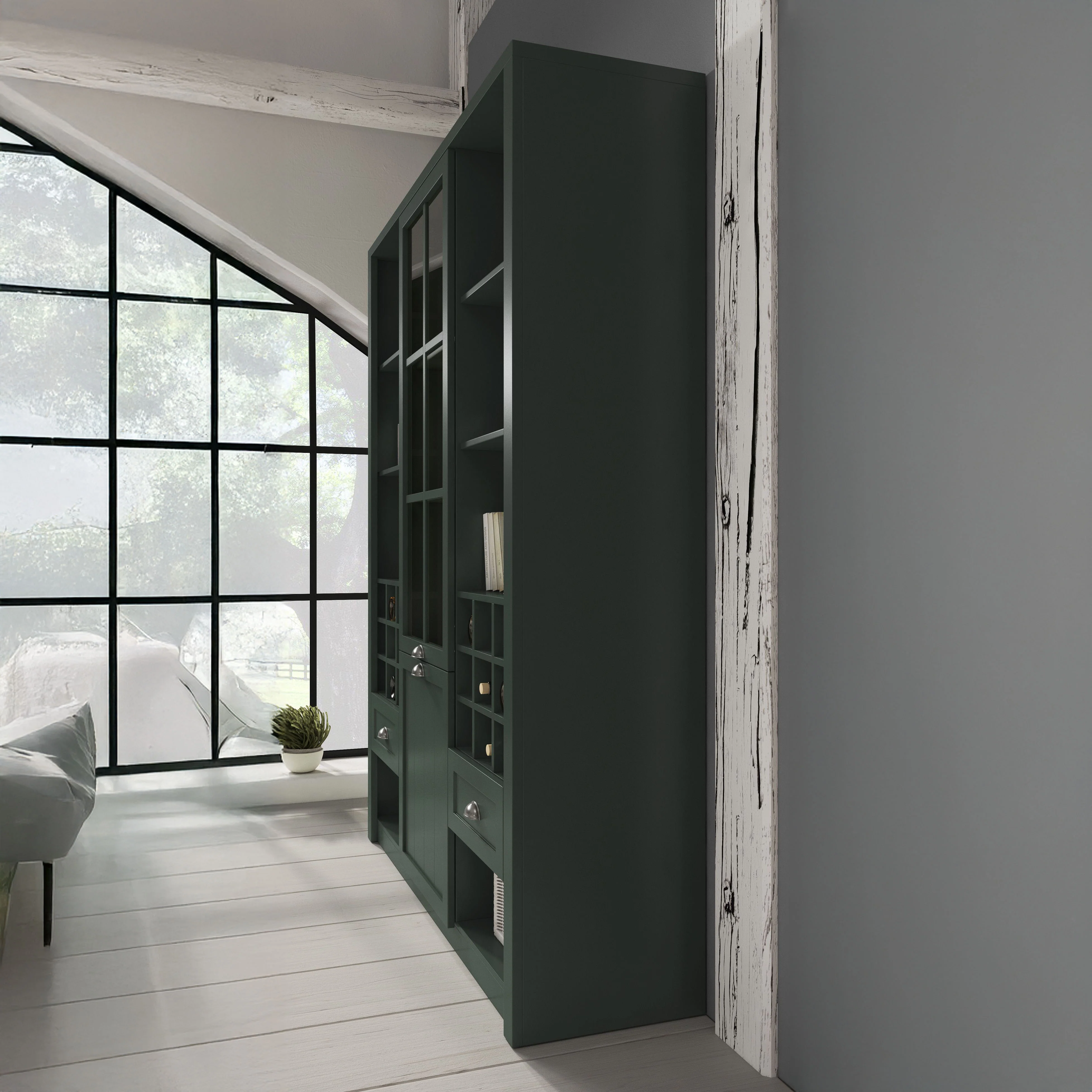 Parello 9 - Buffetkast - Groen - 140x43x198 cm - Image 4