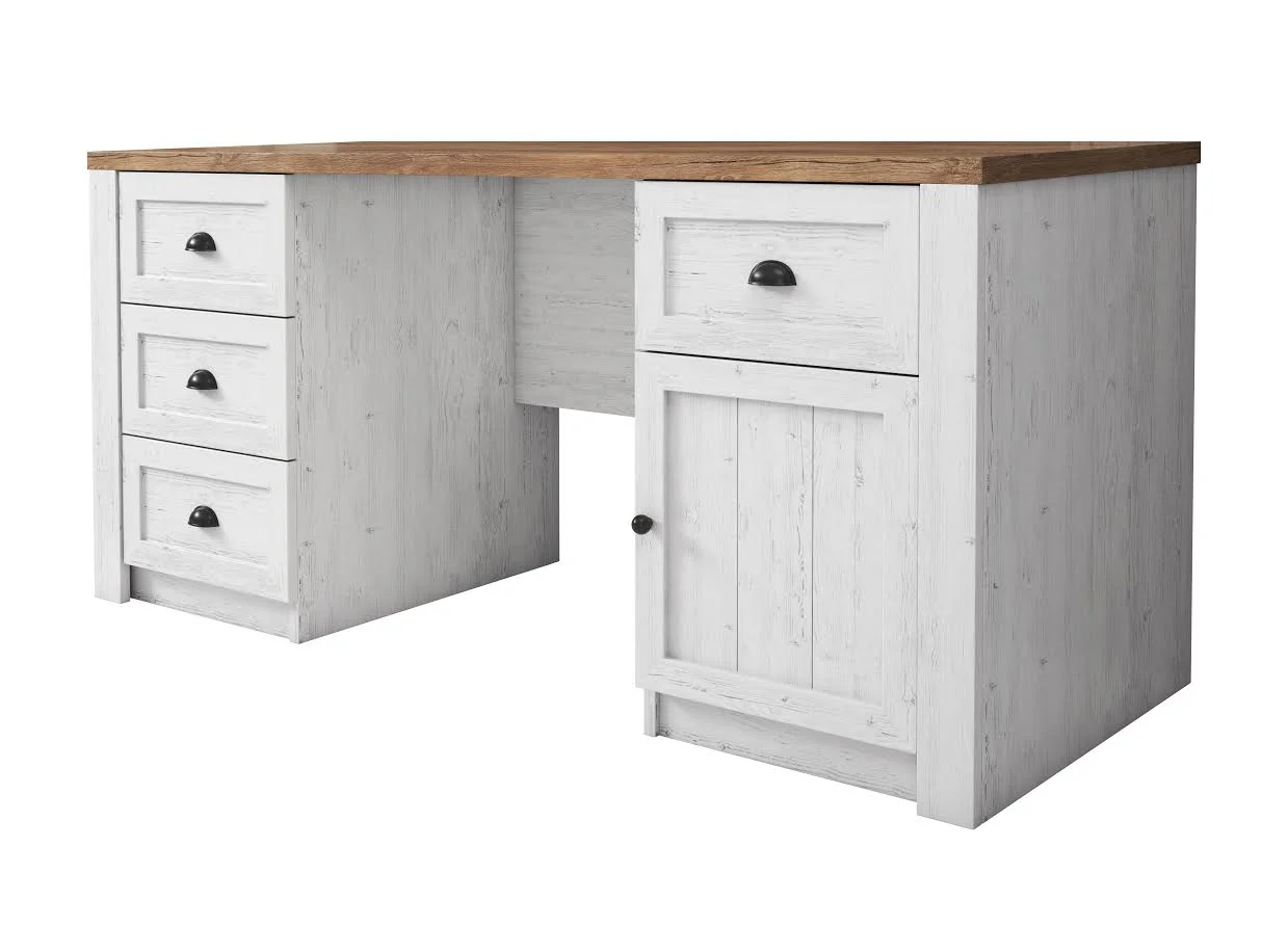 Parello - Bureau - Wit/eiken - 160x67 cm - Image 6