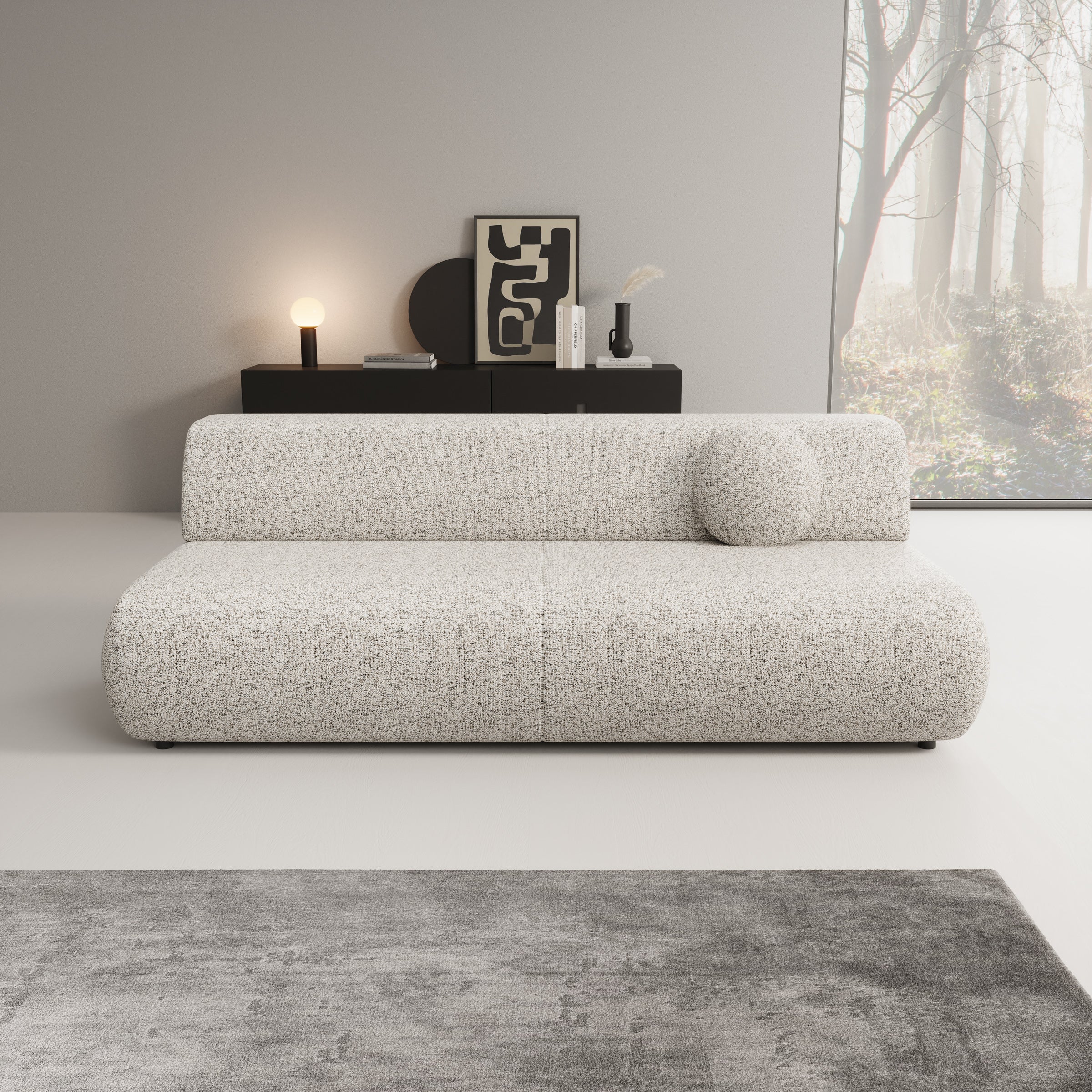 Pavolino - Slaapbank - Stof grijs - 214x100x74 cm - Image 5