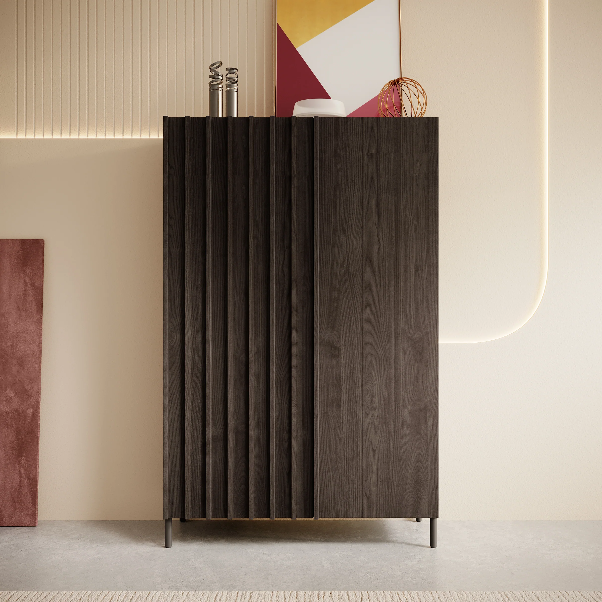 Paz - Dressoir - Donker eiken - 92x44x144 cm - Image 3