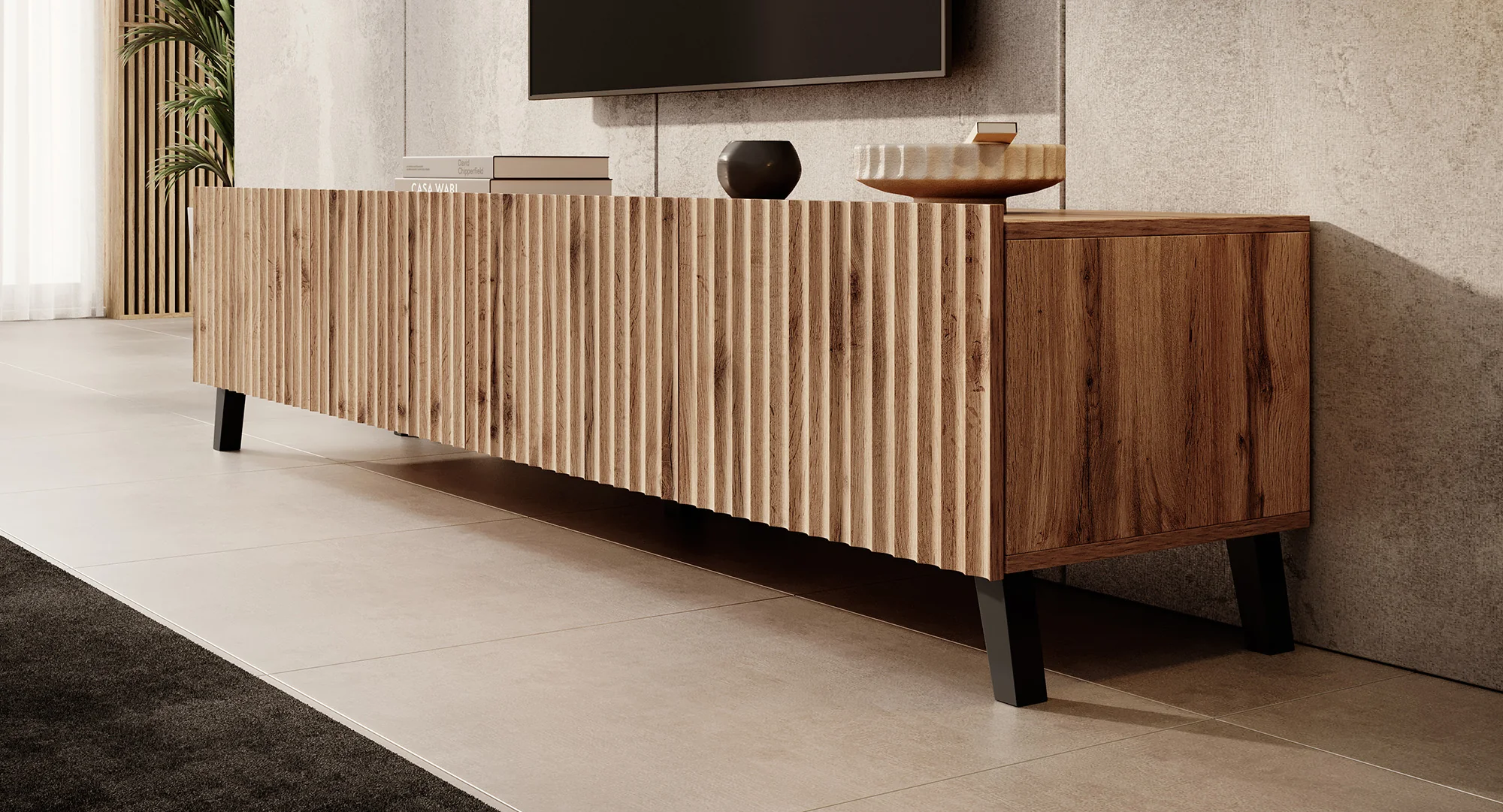Pepinos 2 - TV-Meubel - Eiken - 200x42x44 cm - Image 4