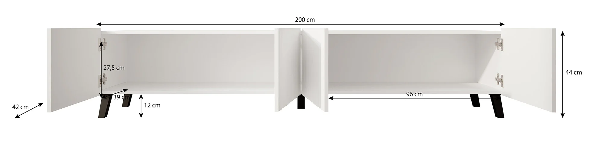 Pepinos 2 - TV-Meubel - Eiken - 200x42x44 cm - Image 5