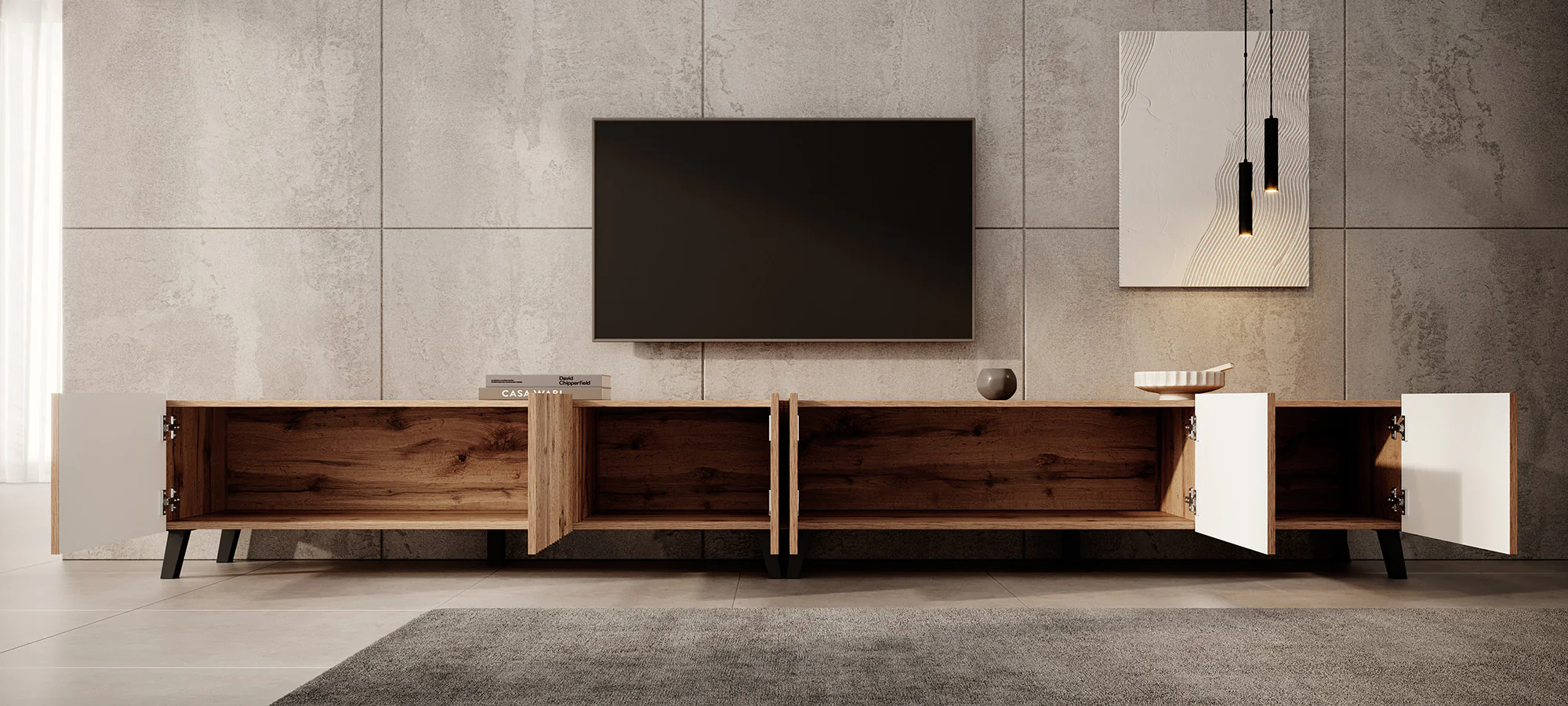 Pepinos 2 - TV-Meubel - Eiken - 300x42x44 cm - Image 2