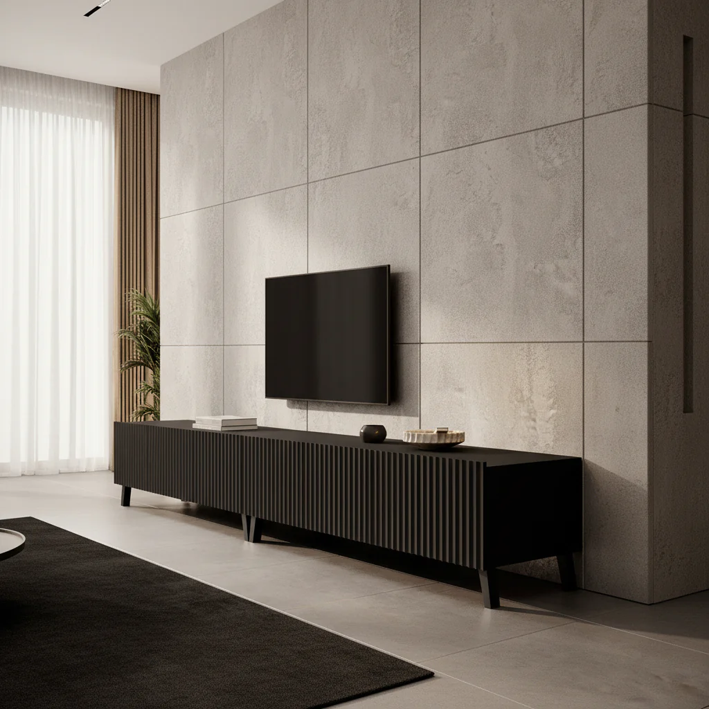 Pepinos 2 - TV-Meubel - Mat zwart - 300x42x44 cm - Image 4