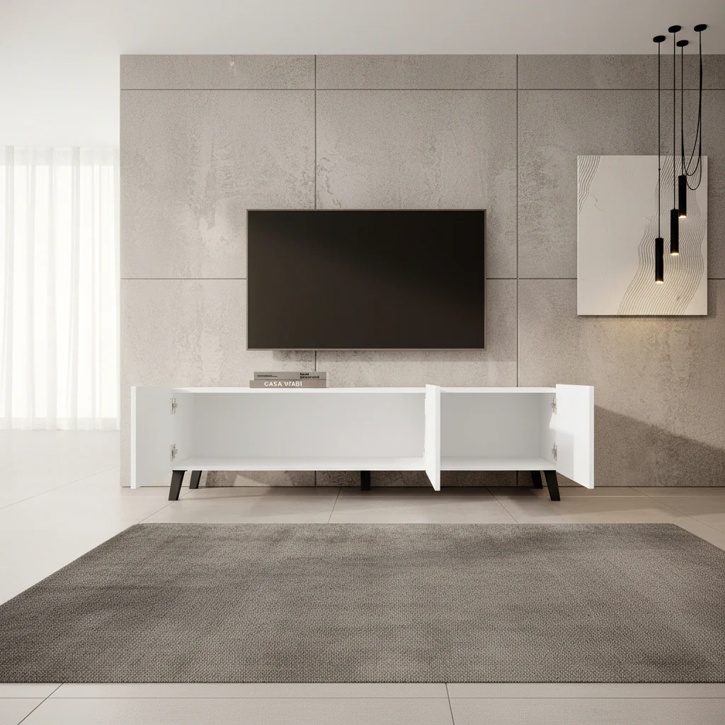 Pepinos 2 - TV-Meubel - Wit - 150x42x44 cm - Image 2