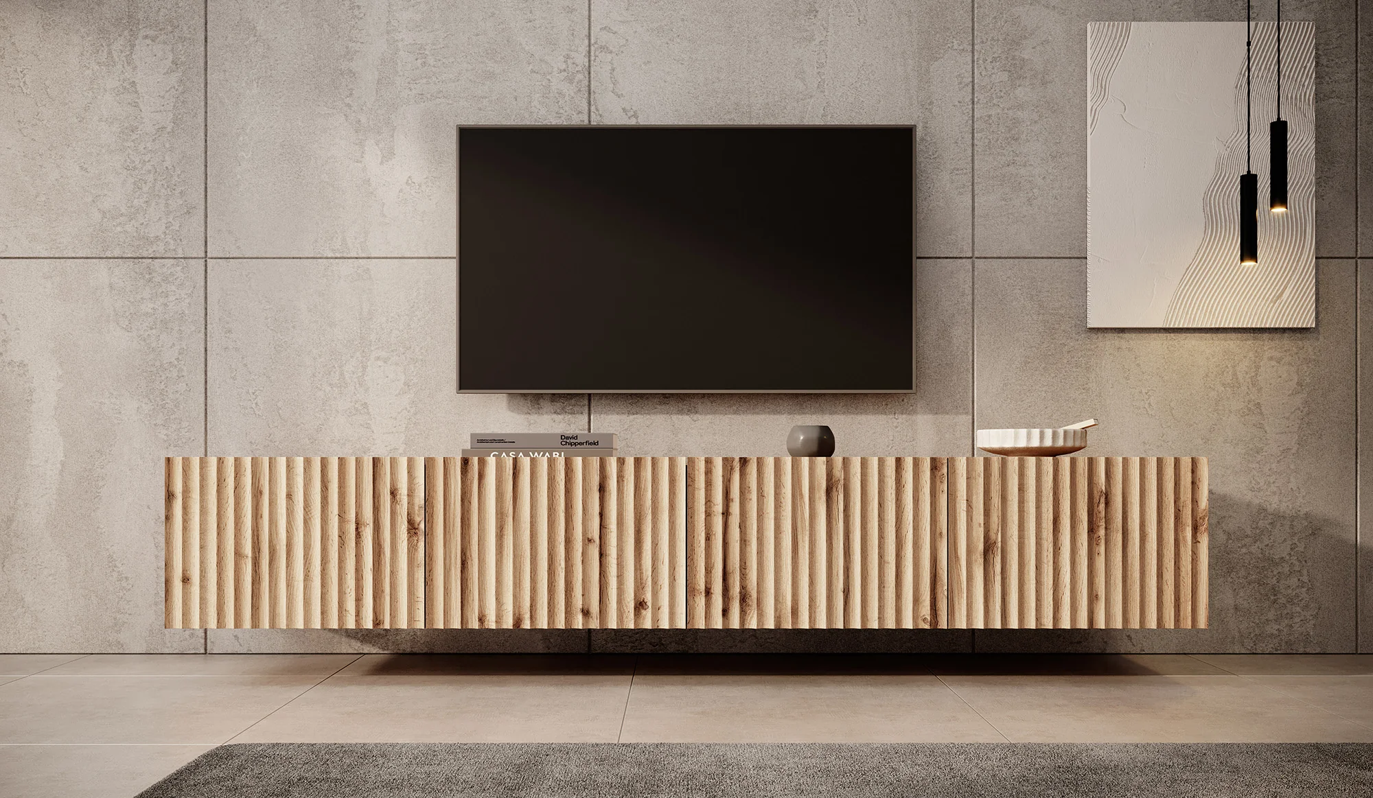 Pepinos - TV-Meubel - Eiken - 200x42x33 cm - Image 3