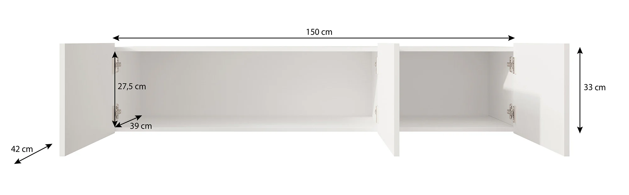 Pepinos - TV-Meubel - Mat zwart - 150x42x33 cm - Image 5
