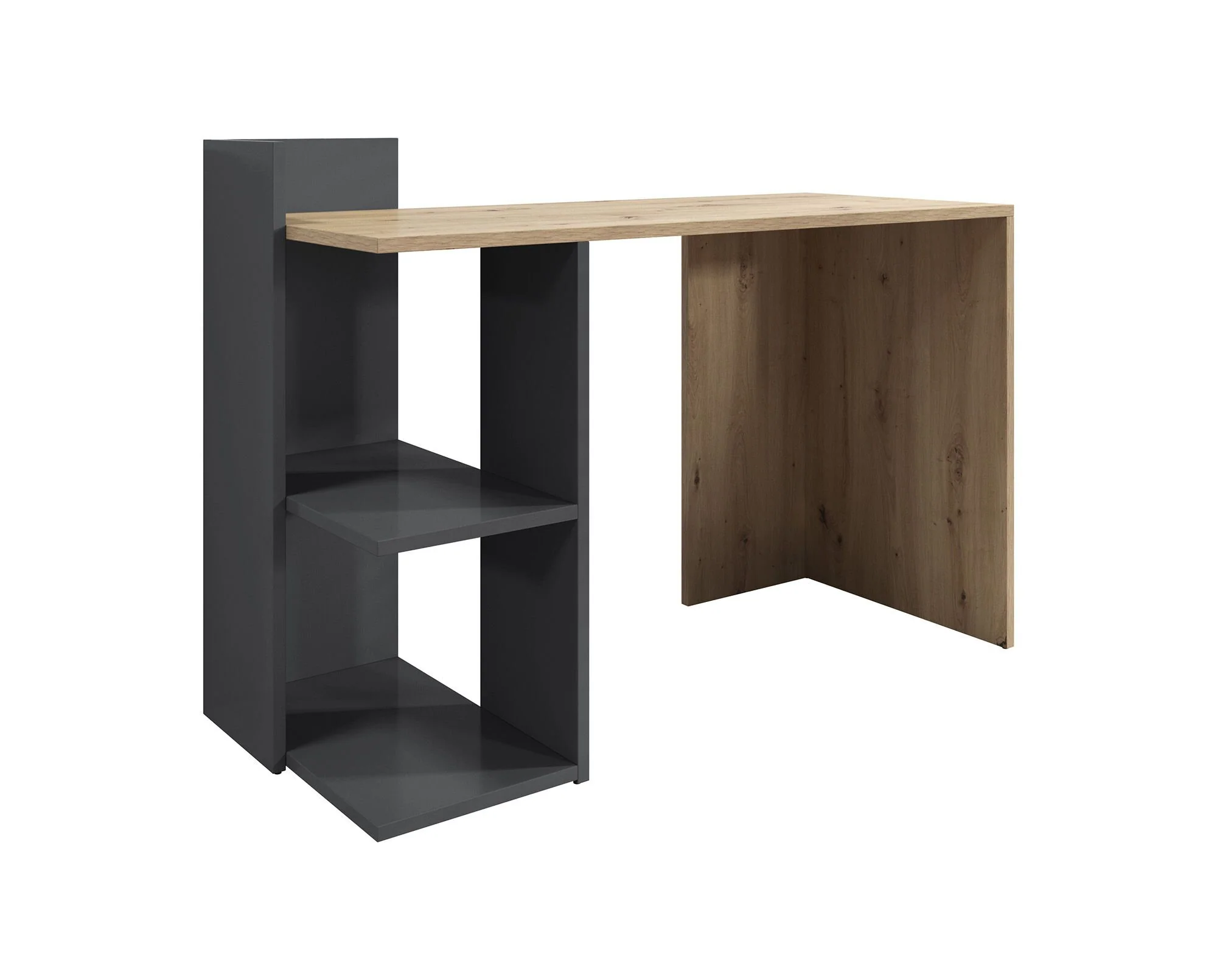 Pierre - Bureau - Eiken/antraciet - 120x52 cm - Image 5