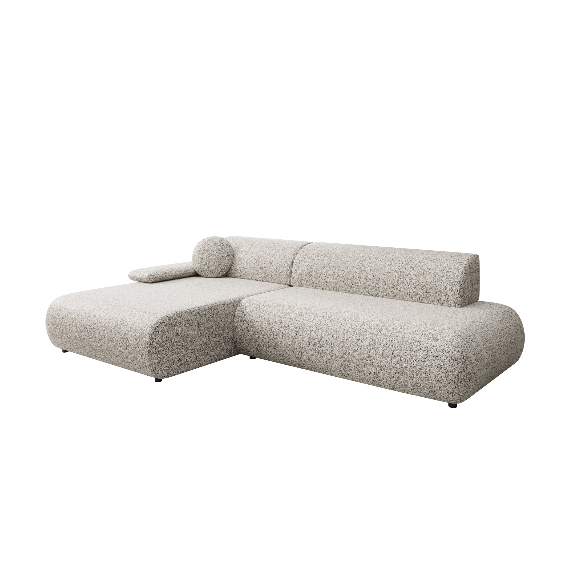 Pucet - Hoekbank 3-zits met slaapfunctie - Stof grijs - Links - 286x174x74 cm - Image 8