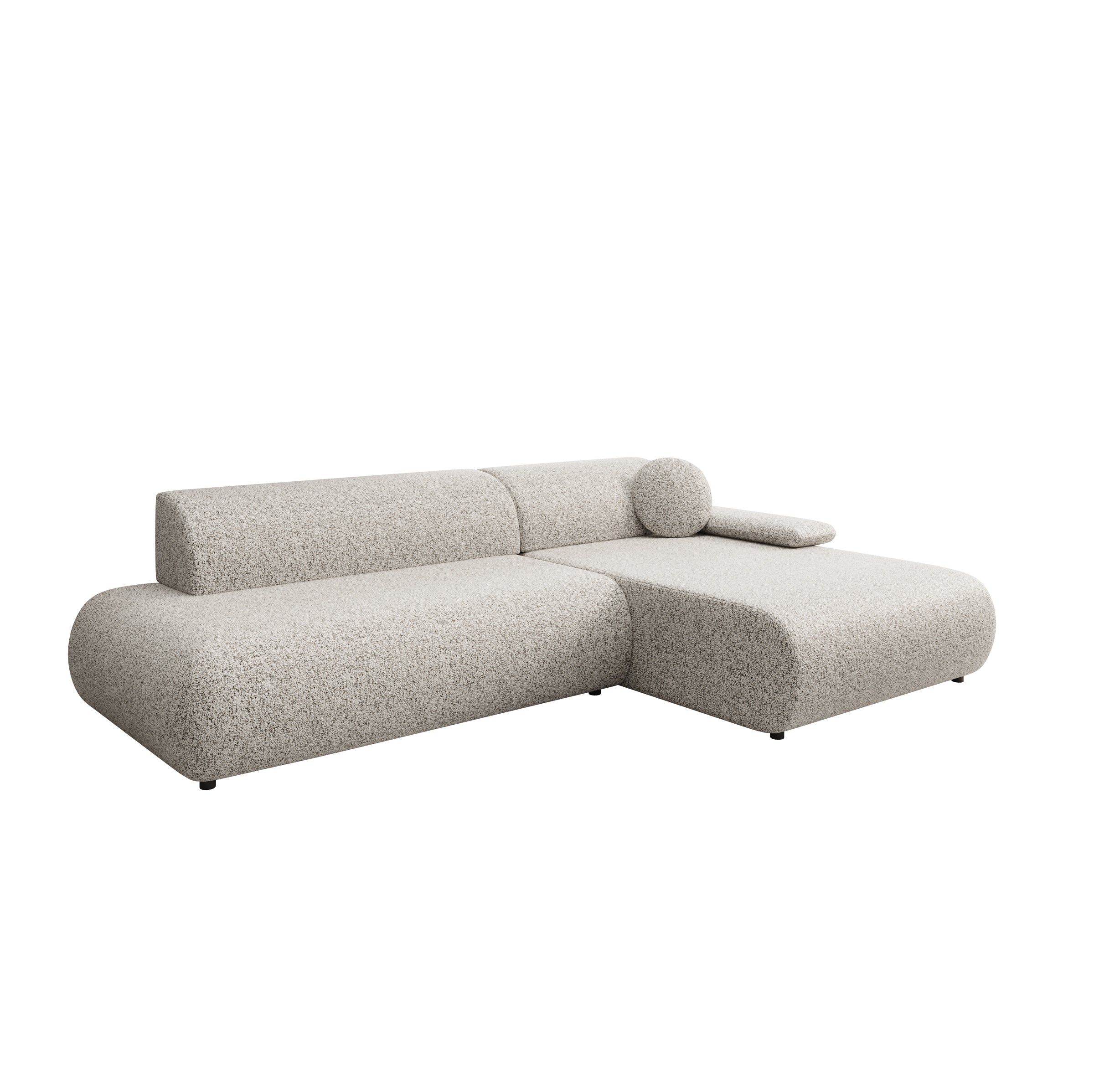Pucet - Hoekbank 3-zits met slaapfunctie - Stof grijs - Rechts - 286x174x74 cm - Image 8
