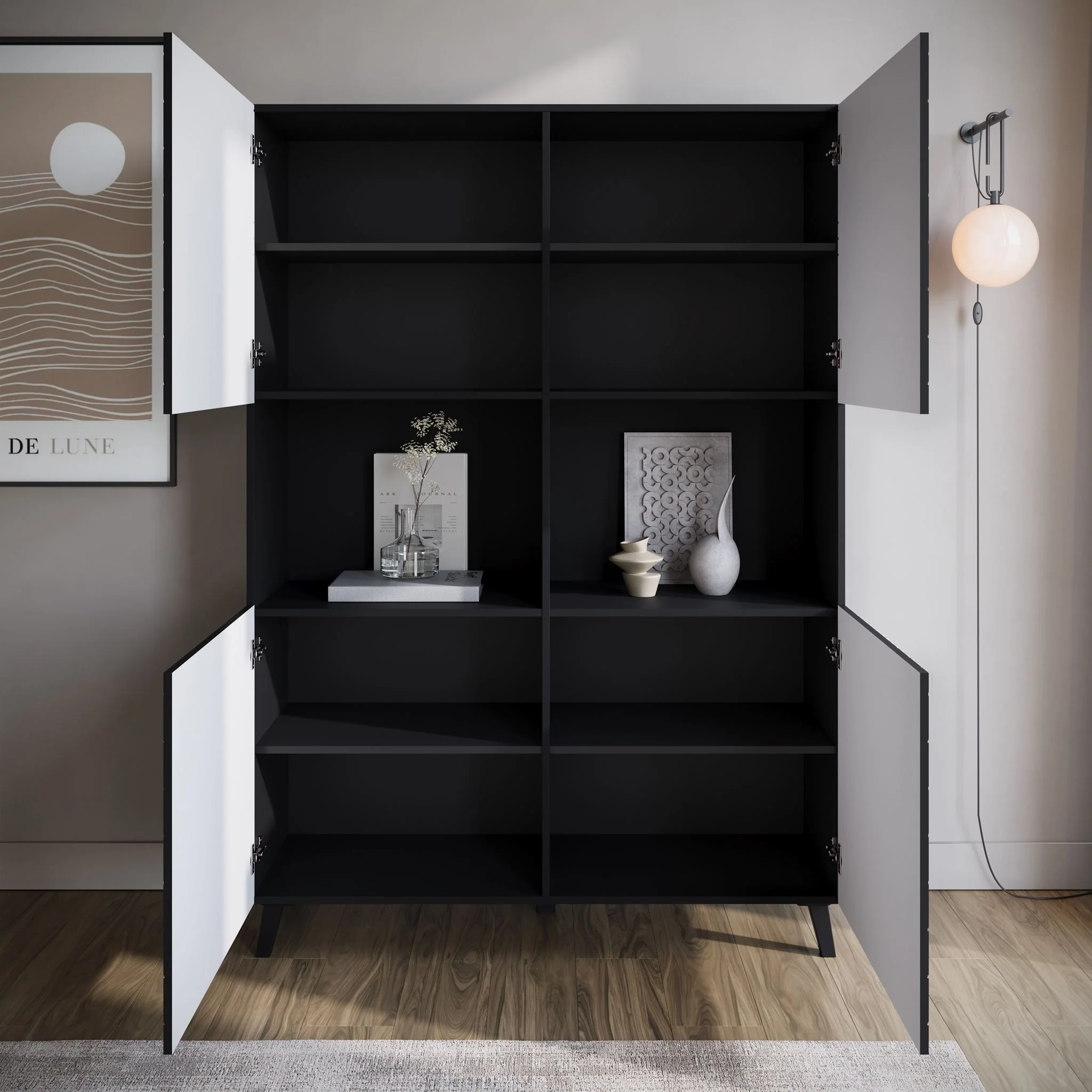 Pulse 2 - Dressoir - Zwart - 120x39x168 cm - Image 3