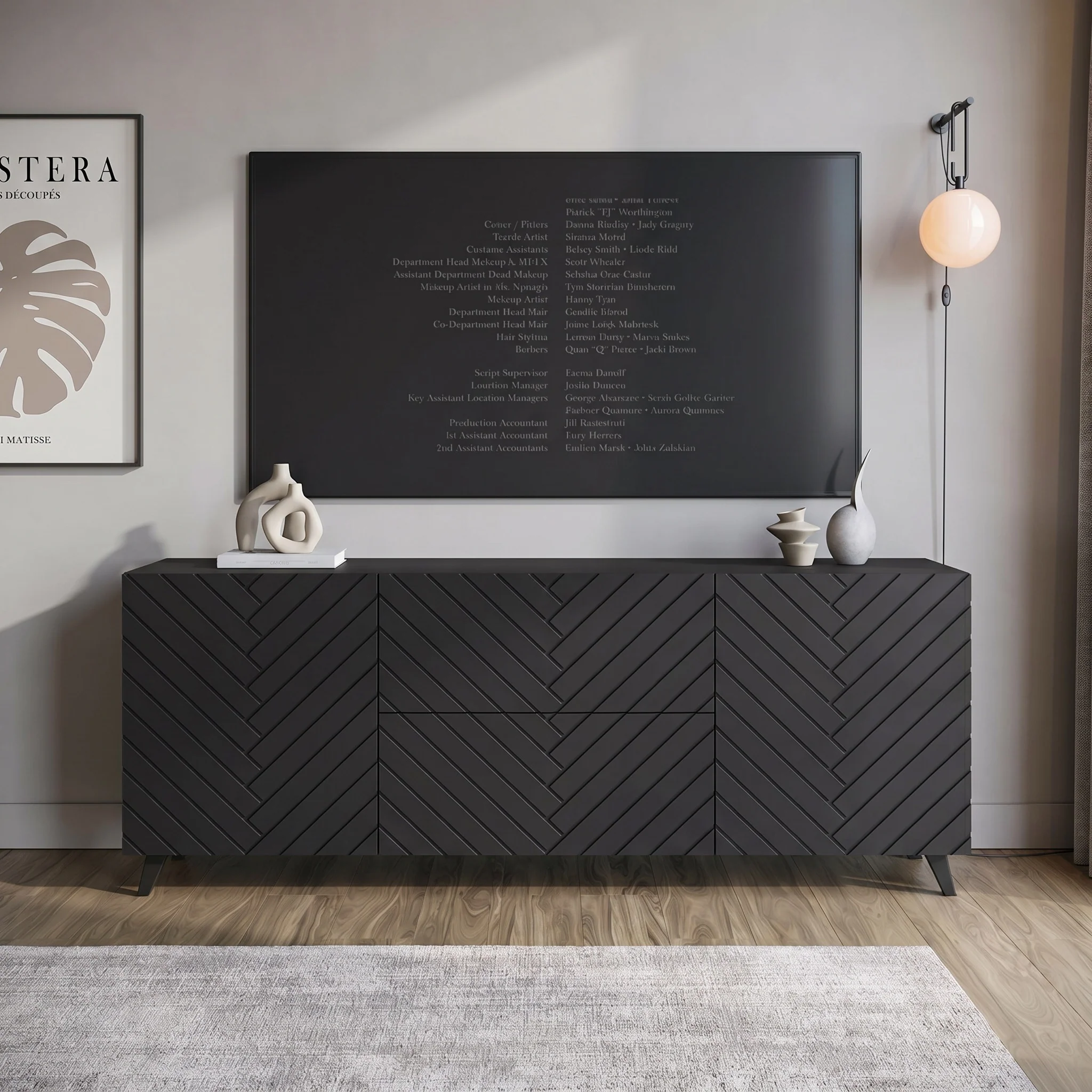 Pulse - TV-Meubel - Zwart - 180x39x69 cm - Image 3