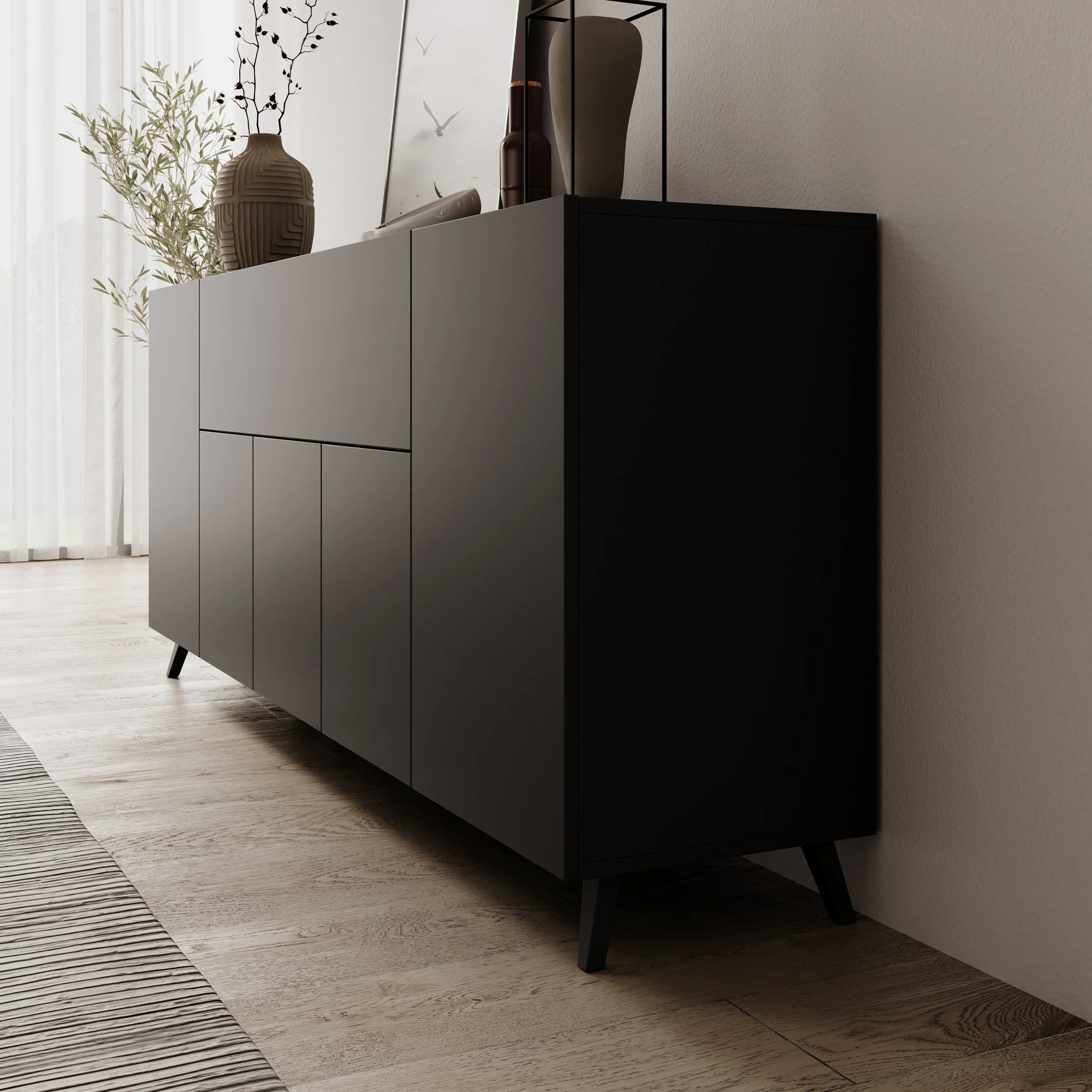 Pulse 4 - Dressoir - Zwart mat - 180x39x76 cm - Image 4