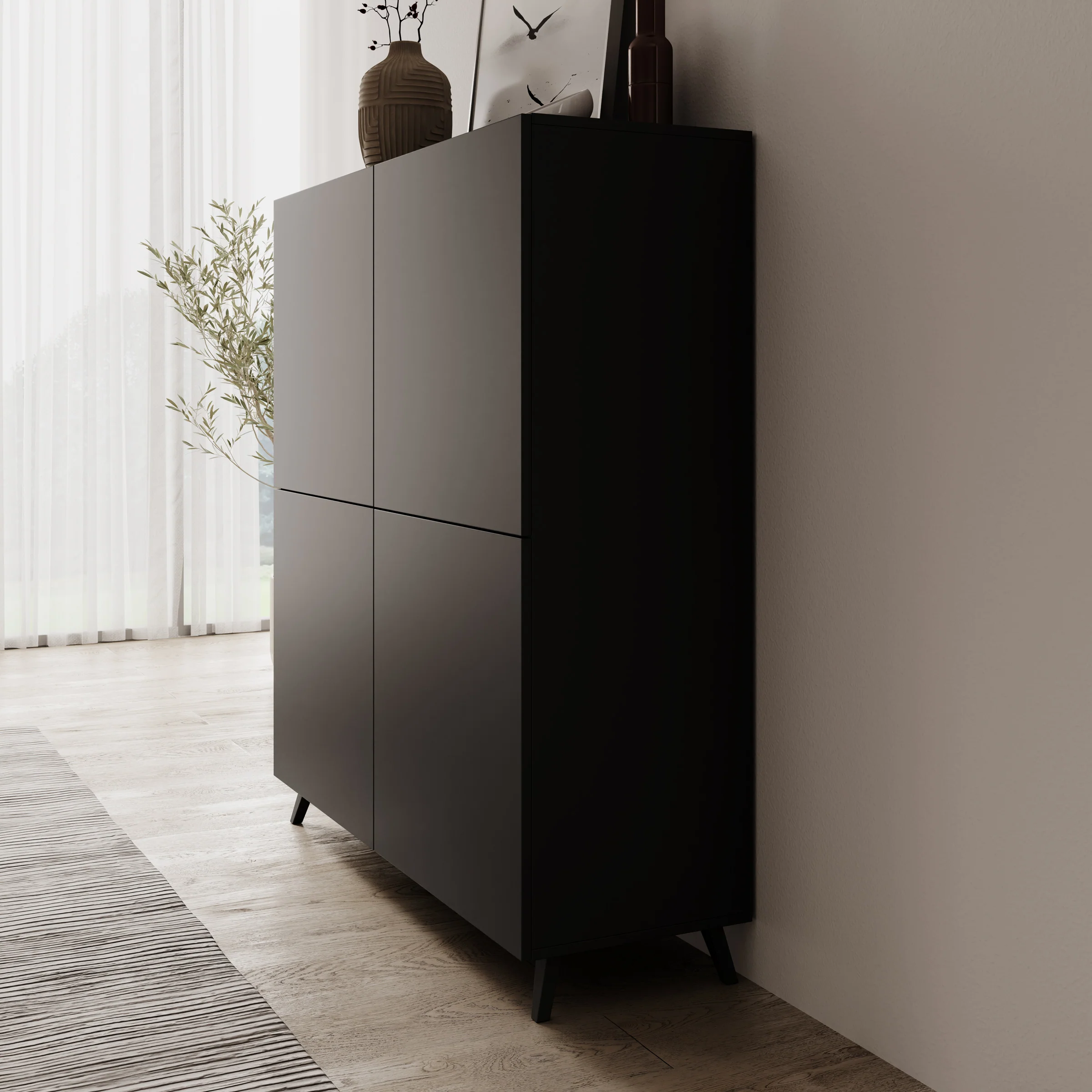 Pulse - Dressoir - Zwart mat - 120x40x130 cm - Image 4
