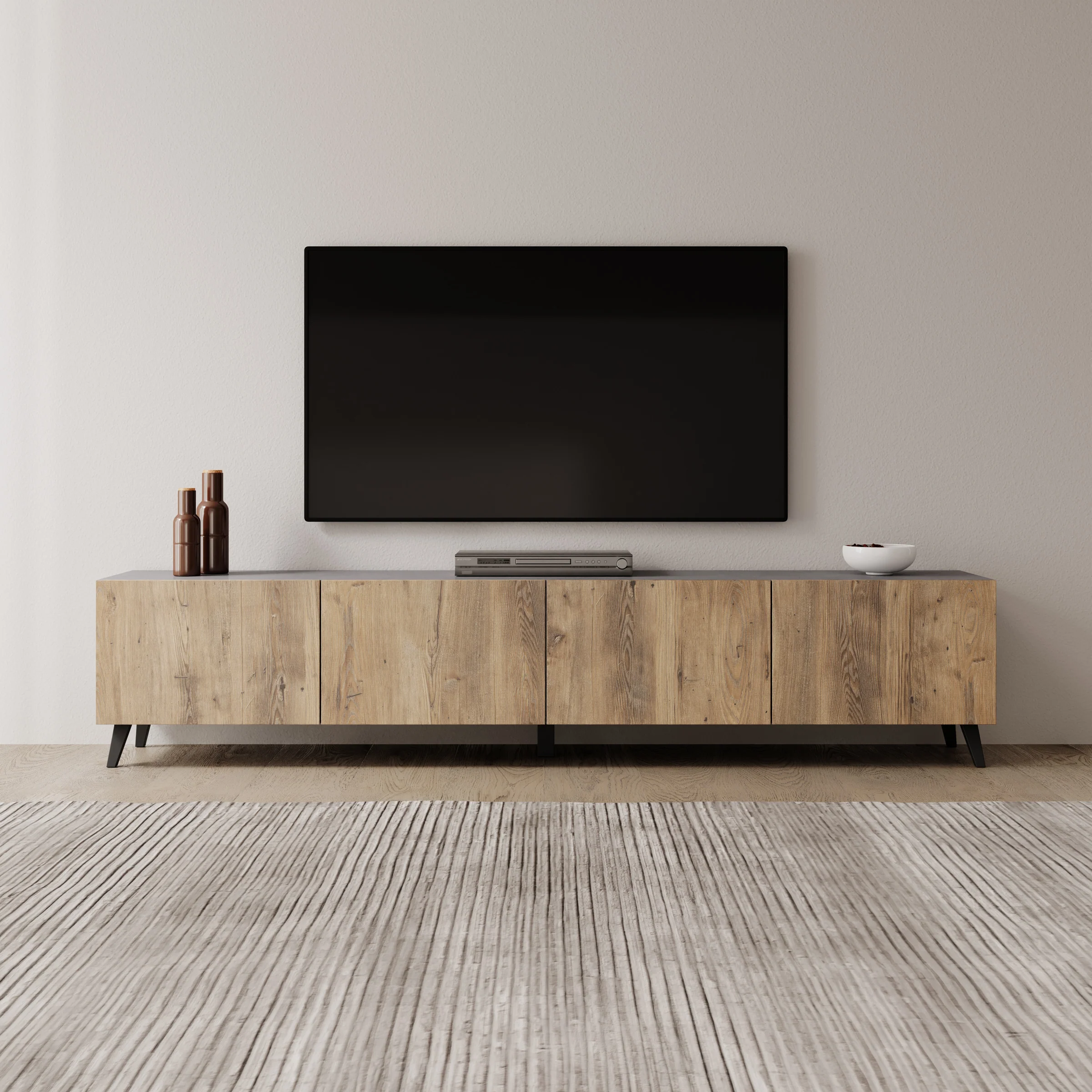 Pulse - TV-Meubel - Eikenpatroon/Grijs - 190x33x40 cm - Image 3