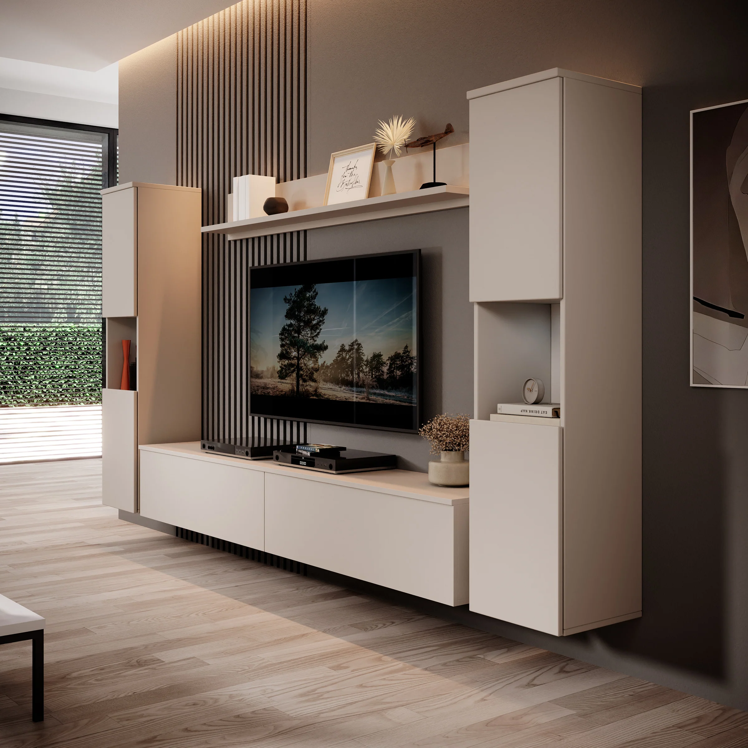 Pure XL - Wandmeubel - Beige - 180x33x130 cm - Image 5