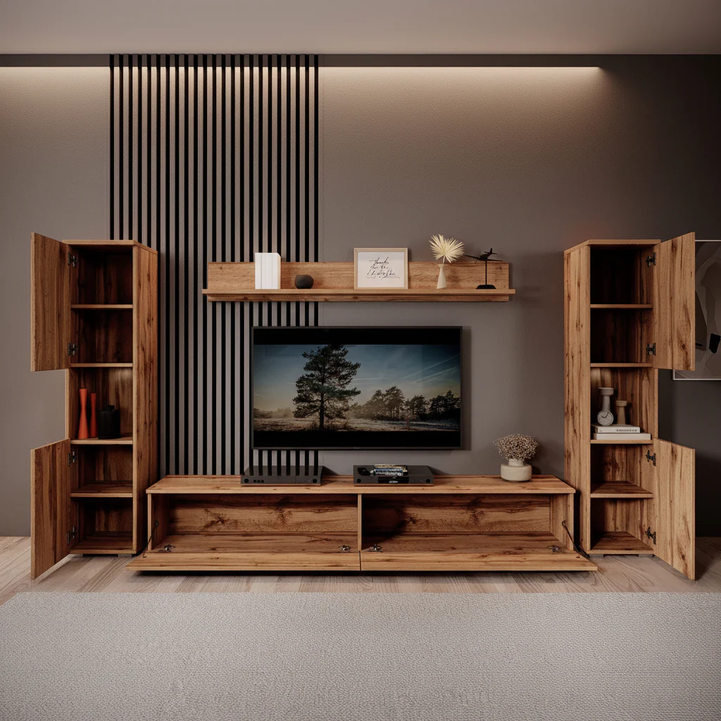 Pure XL - Wandmeubel - Eiken - 180x33x130 cm - Image 2