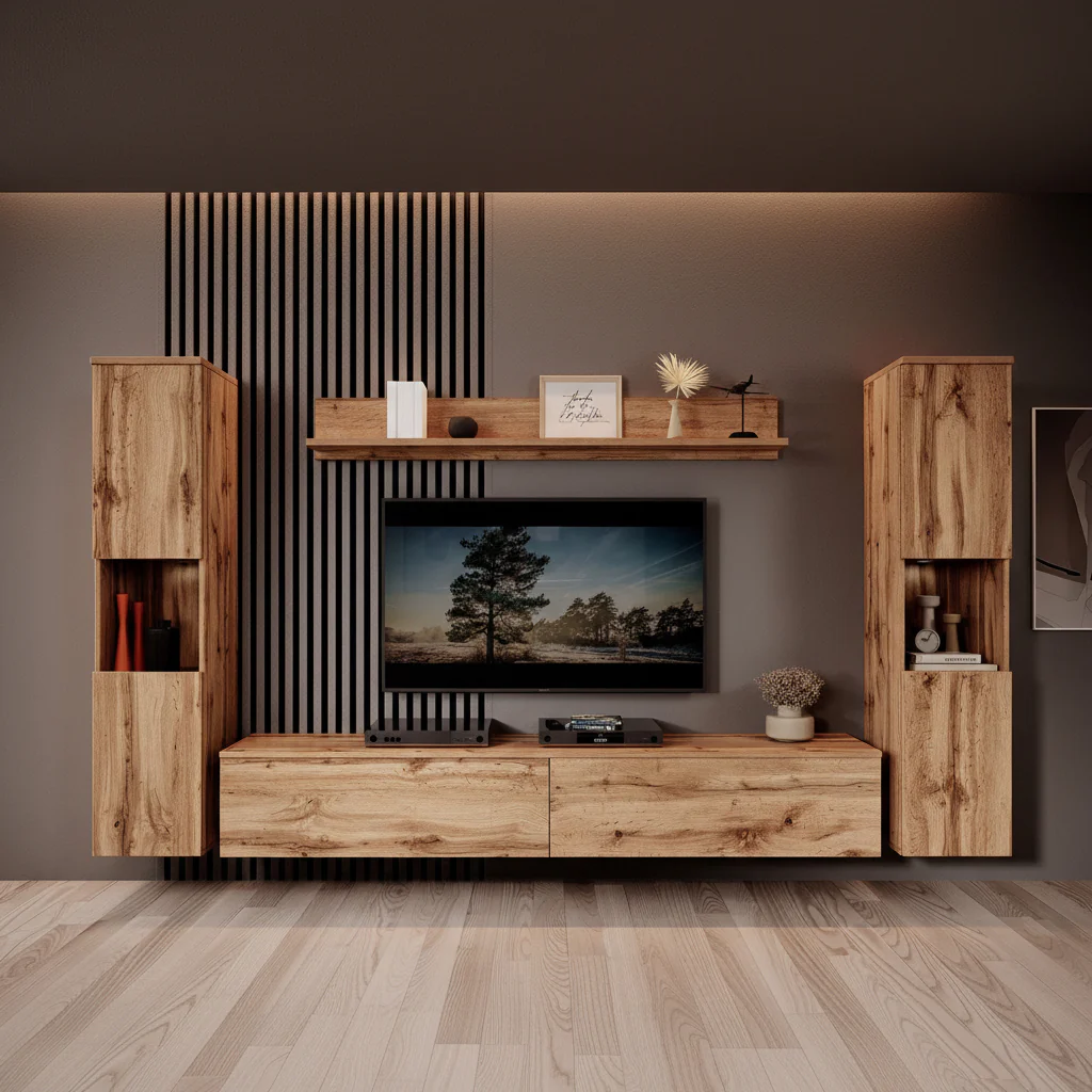 Pure XL - Wandmeubel - Eiken - 180x33x130 cm - Image 4
