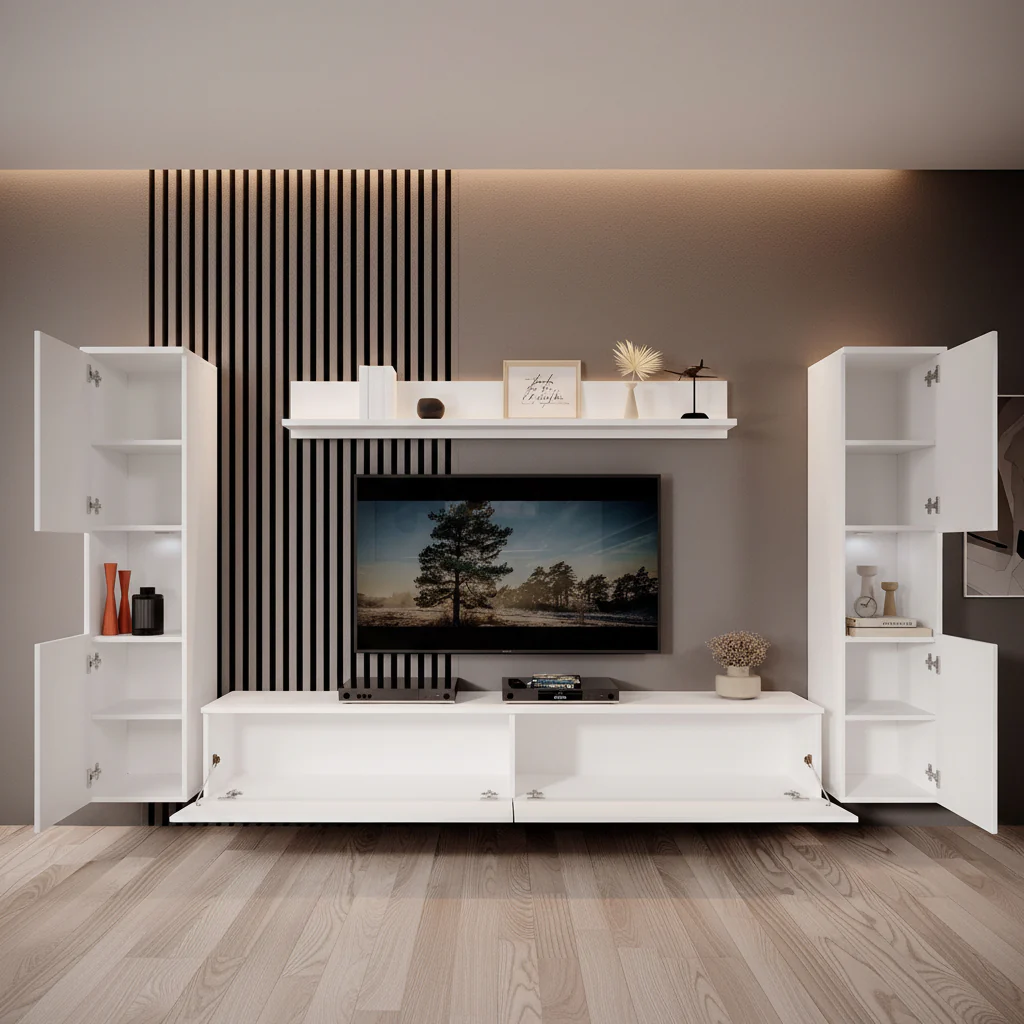 Pure XL - Wandmeubel - Wit - 180x33x130 cm - Image 2