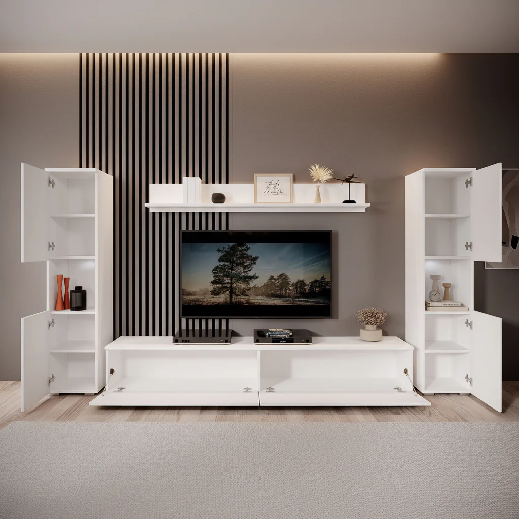 Pure XL - Wandmeubel - Wit - 180x33x130 cm - Image 3