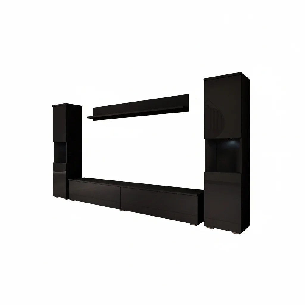 Pure XL - Wandmeubel - Zwart - 180x33x130 cm - Image 10