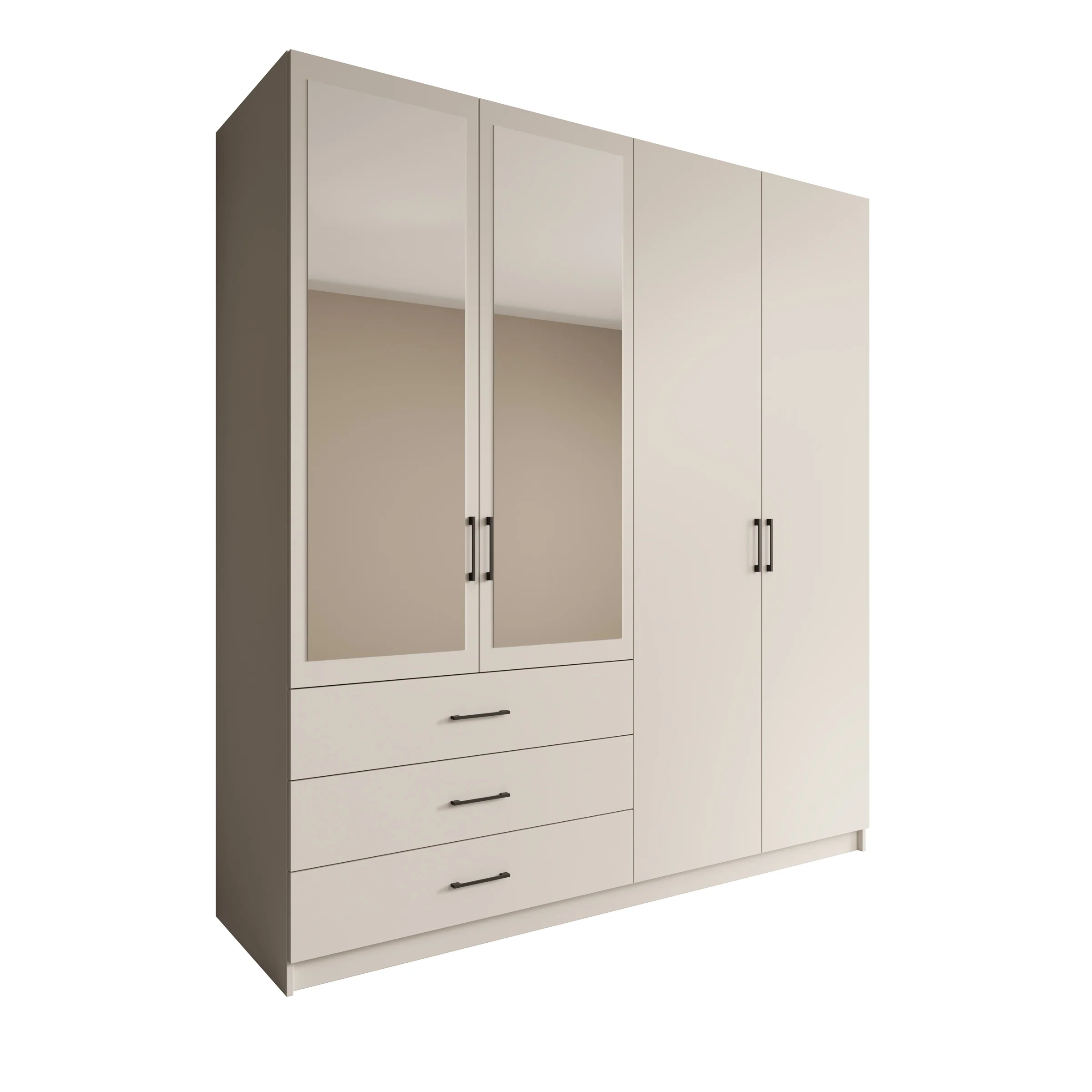 Puro - Kledingkast met 4 deuren - Beige - 196x60x215 cm - Image 7