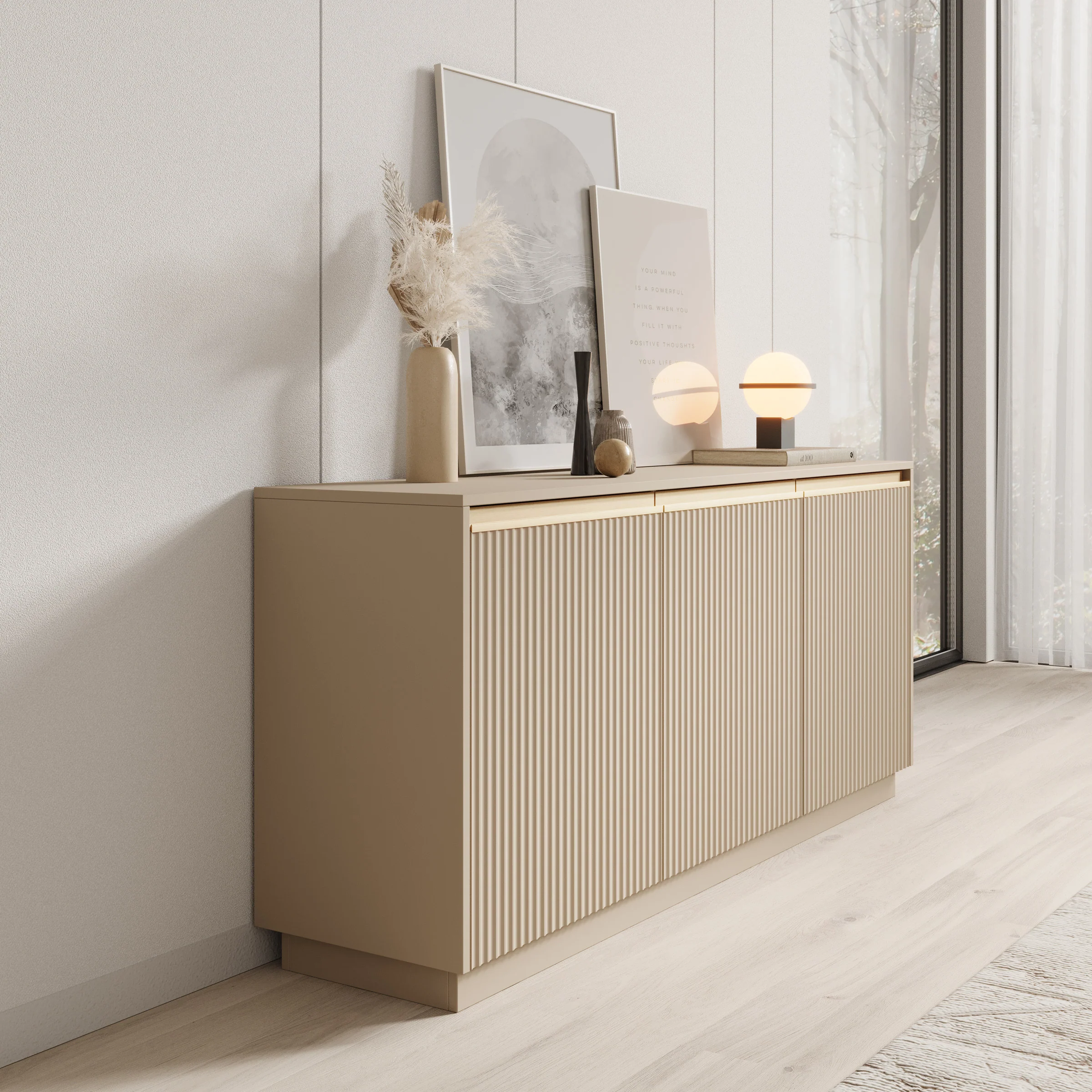 Remy - Dressoir - Beige - 153x39x72 cm - Image 4