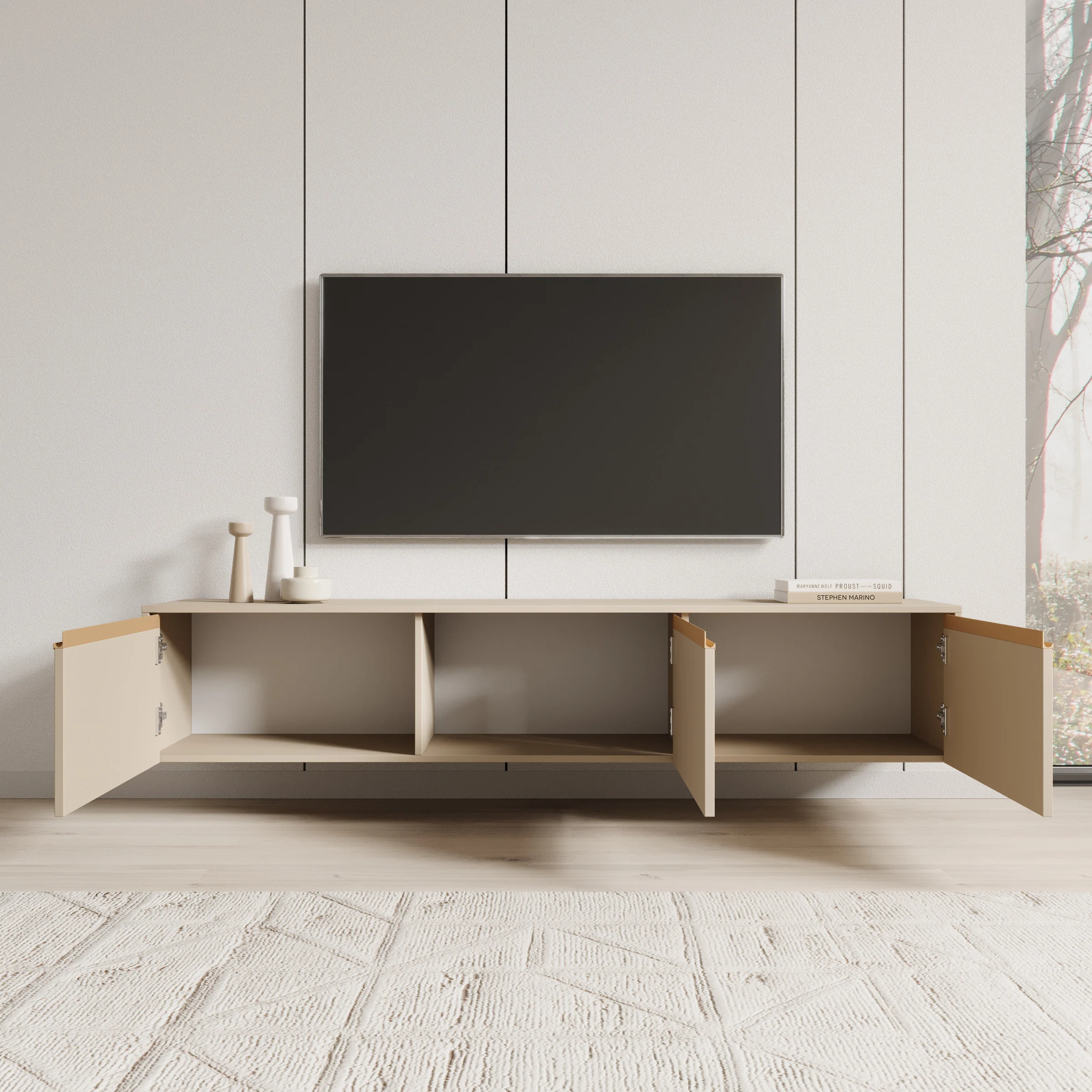 Remy - TV-Meubel - Beige - 182x39x37 cm - Image 3