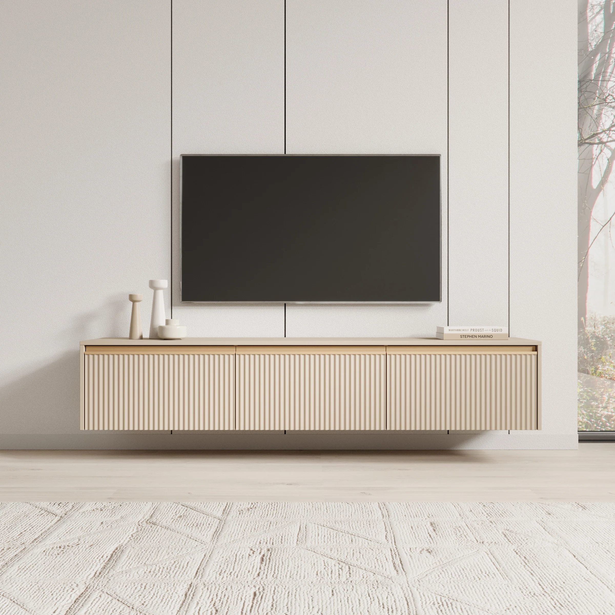 Remy - TV-Meubel - Beige - 182x39x37 cm - Image 4