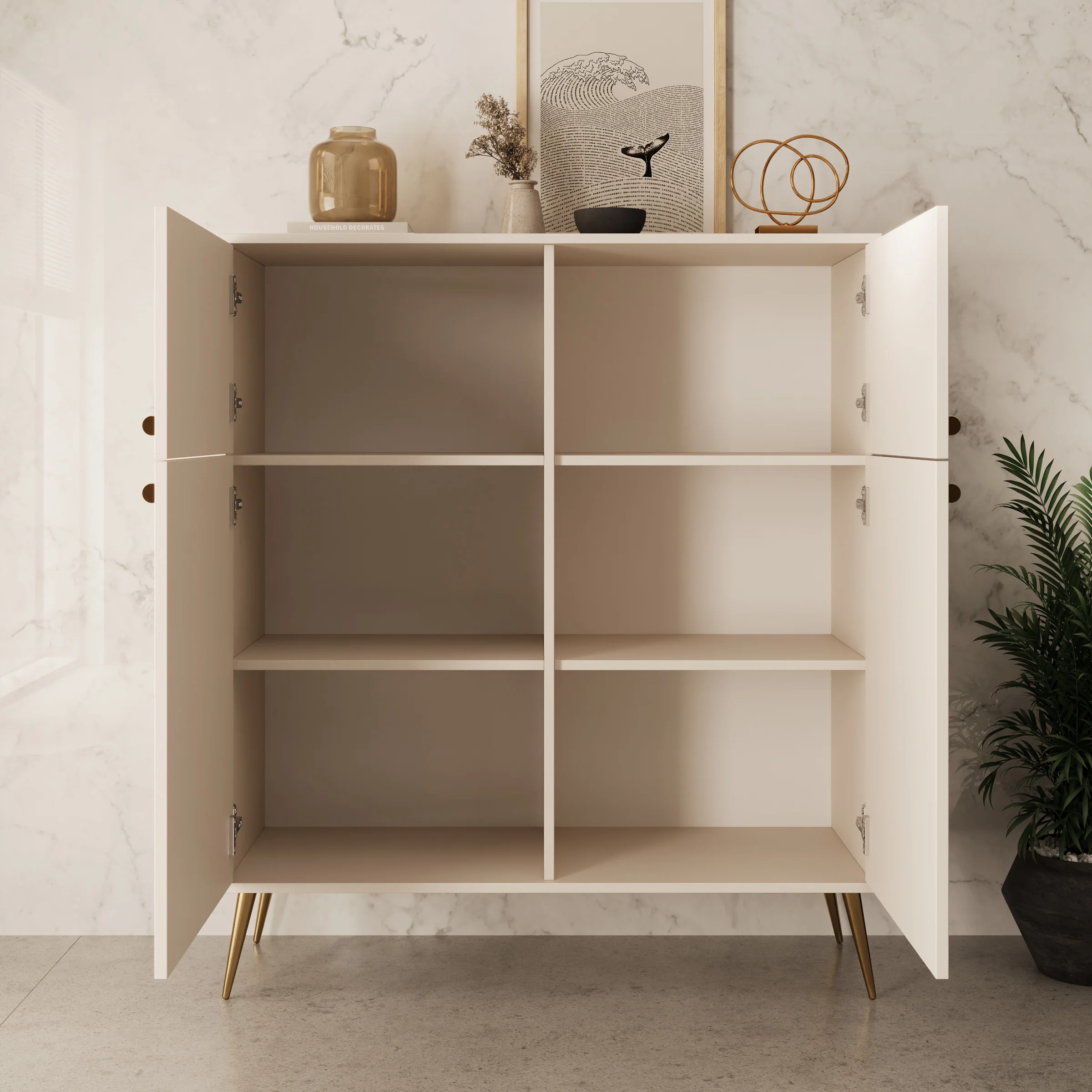 Reunion - Dressoir - Beige - 105x41x122 cm - Image 2