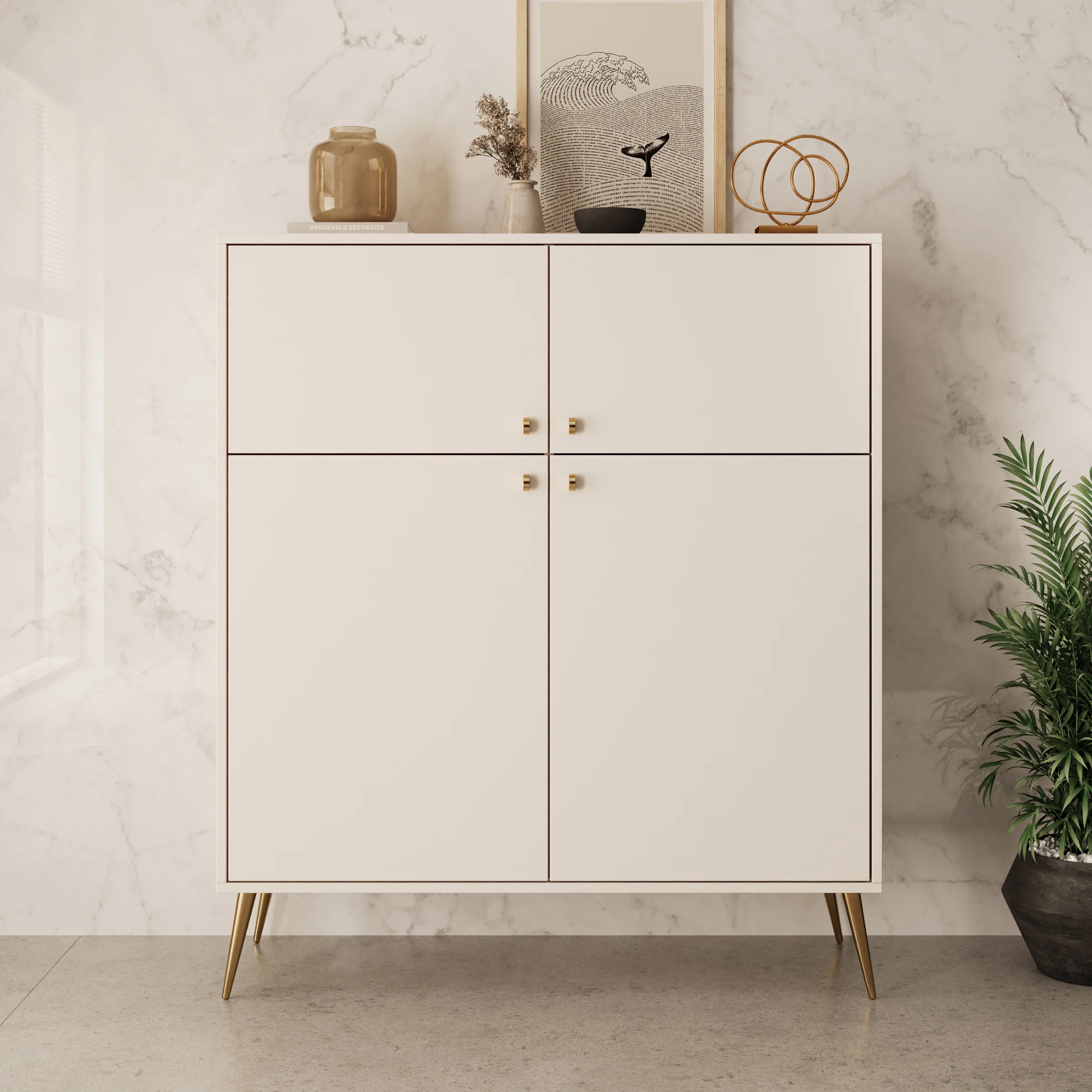 Reunion - Dressoir - Beige - 105x41x122 cm - Image 3