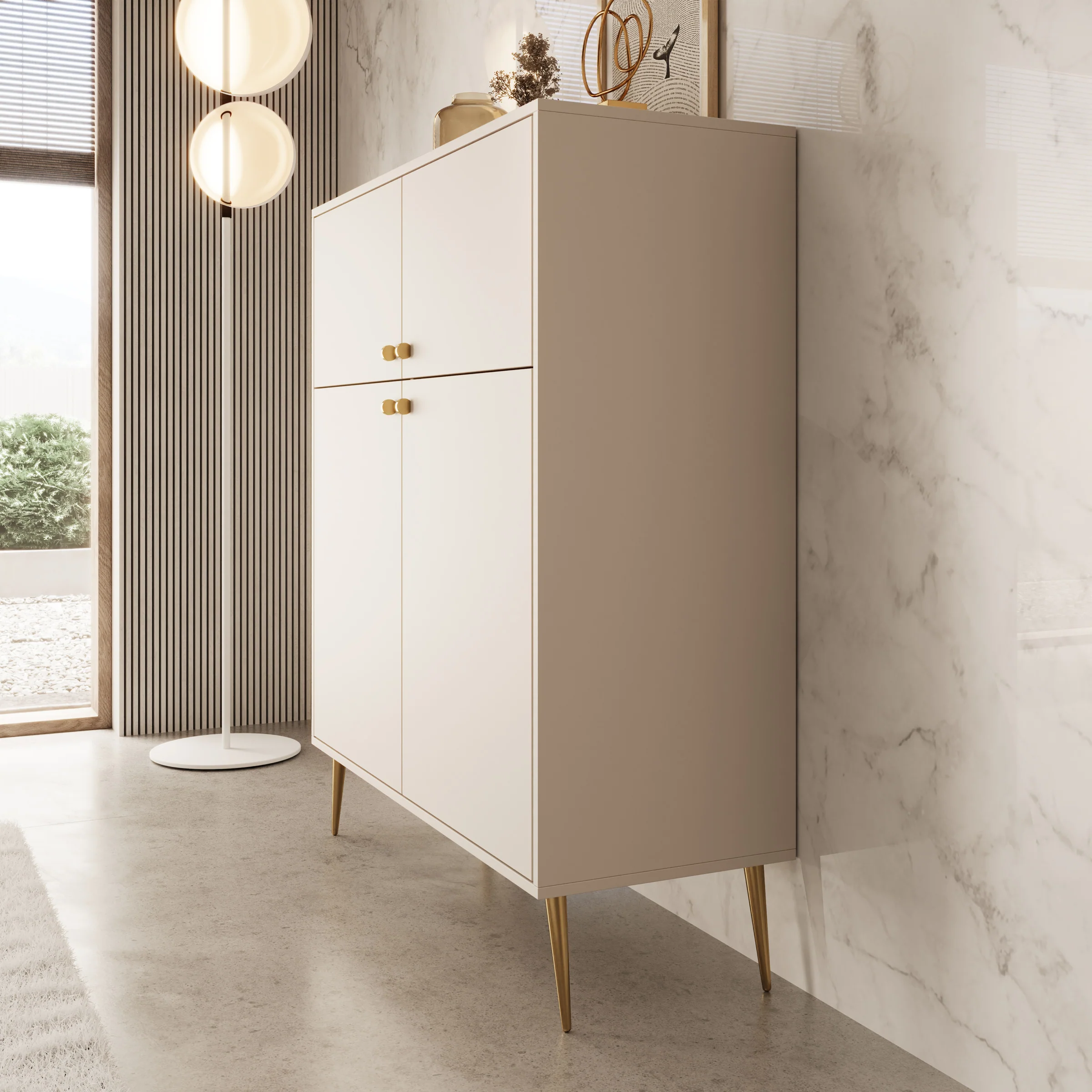 Reunion - Dressoir - Beige - 105x41x122 cm - Image 4