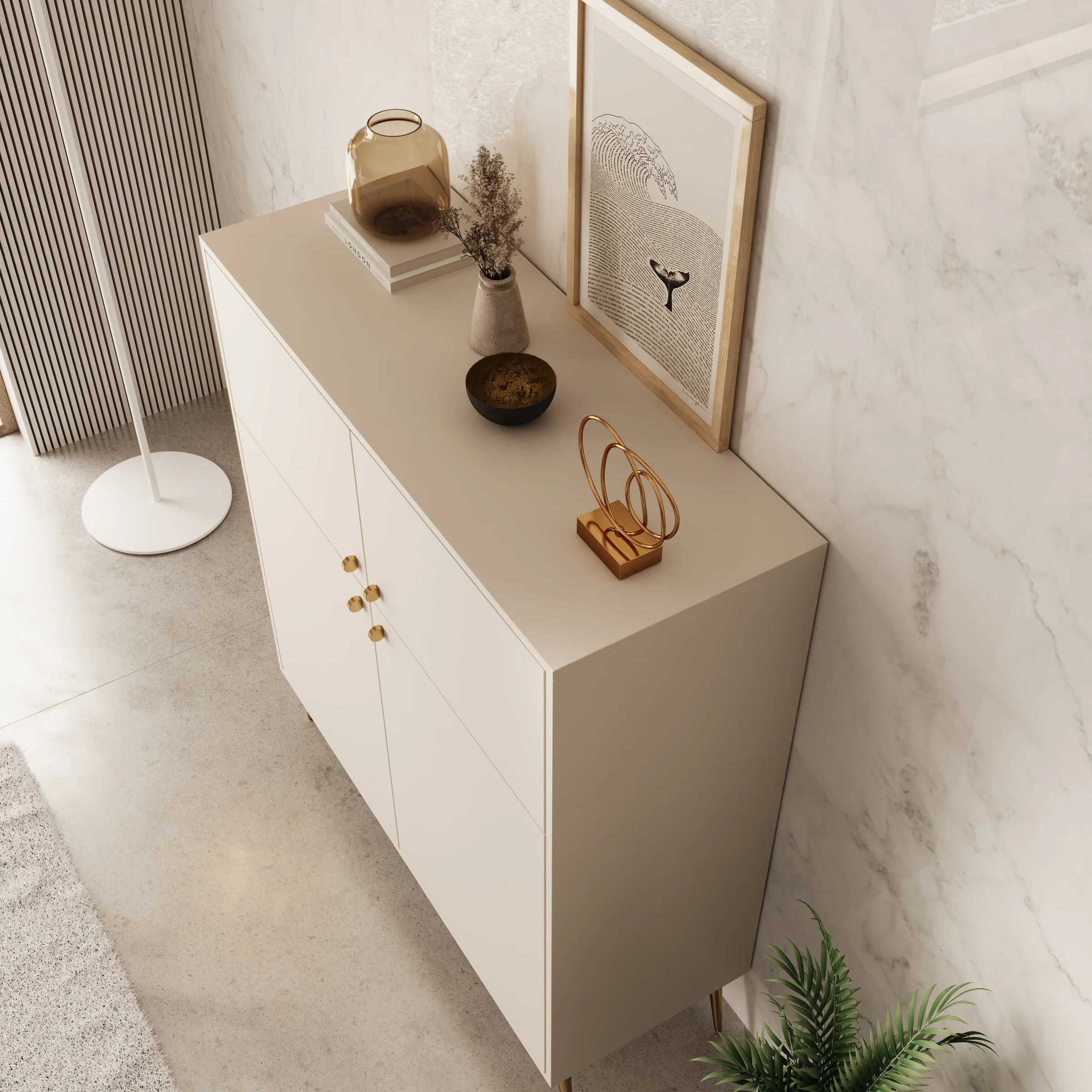 Reunion - Dressoir - Beige - 105x41x122 cm - Image 5