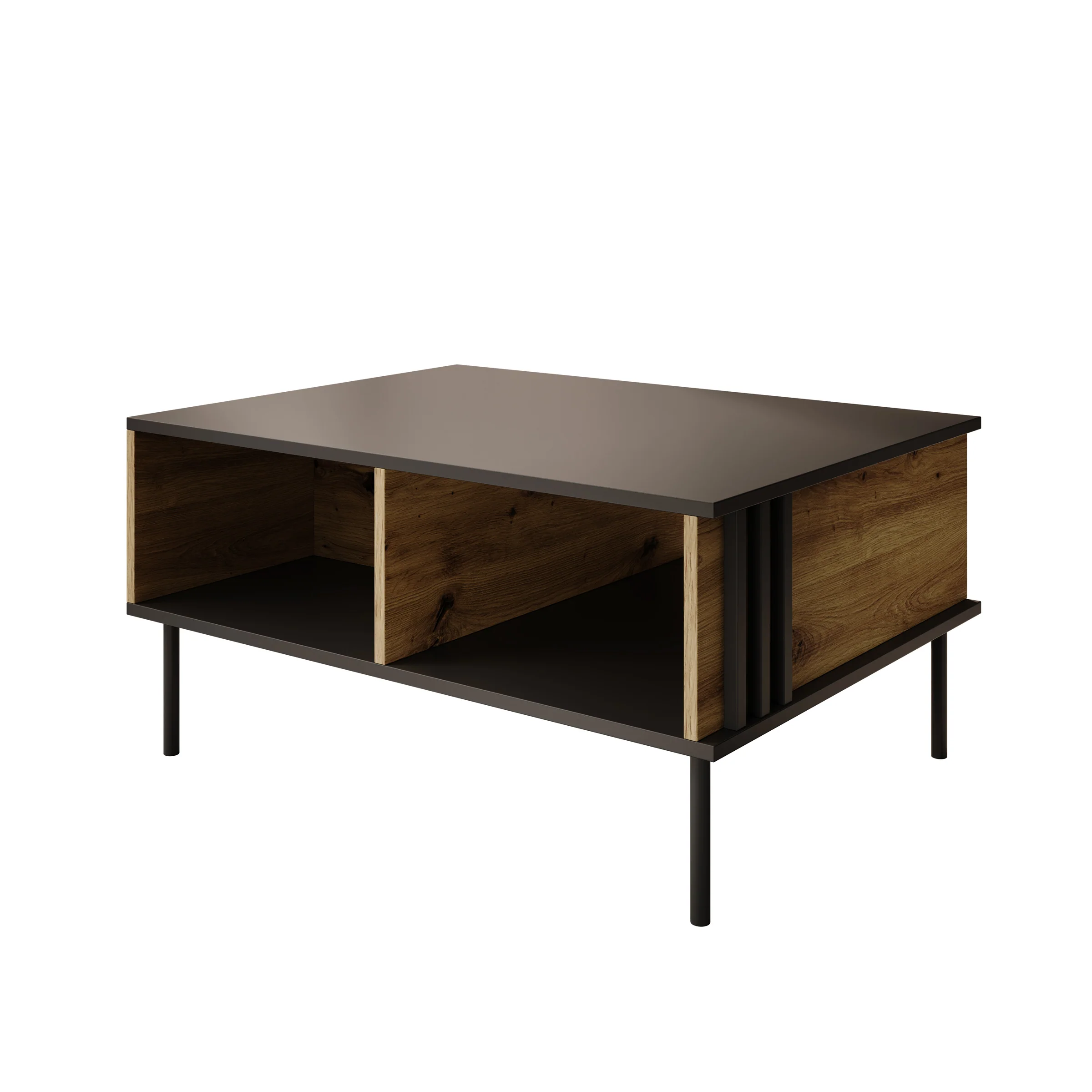 Rogan - Salontafel - Zwart - 87x66x43 cm - Image 5