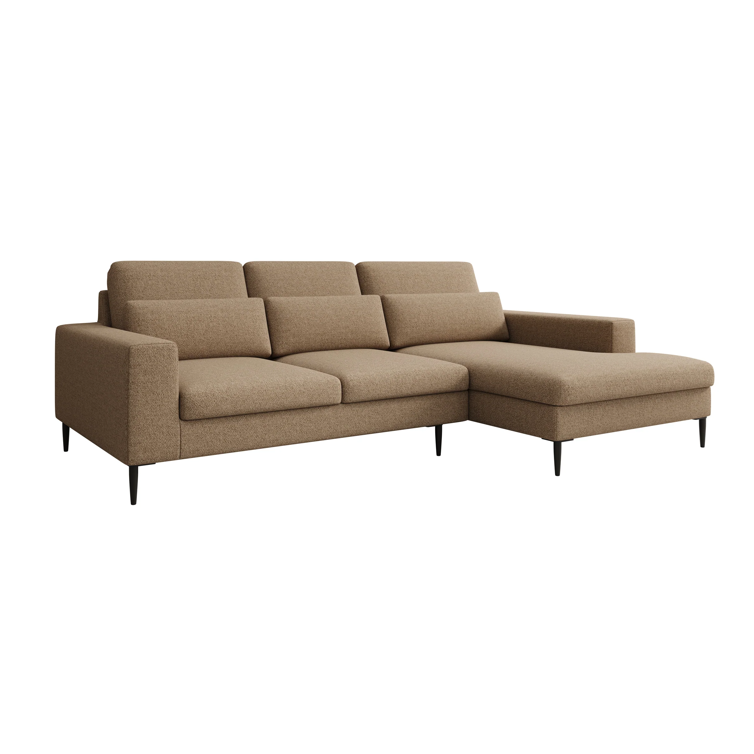 Rosano - Hoekbank 3-zits met chaise longue - Stof beige - Rechts - Image 5