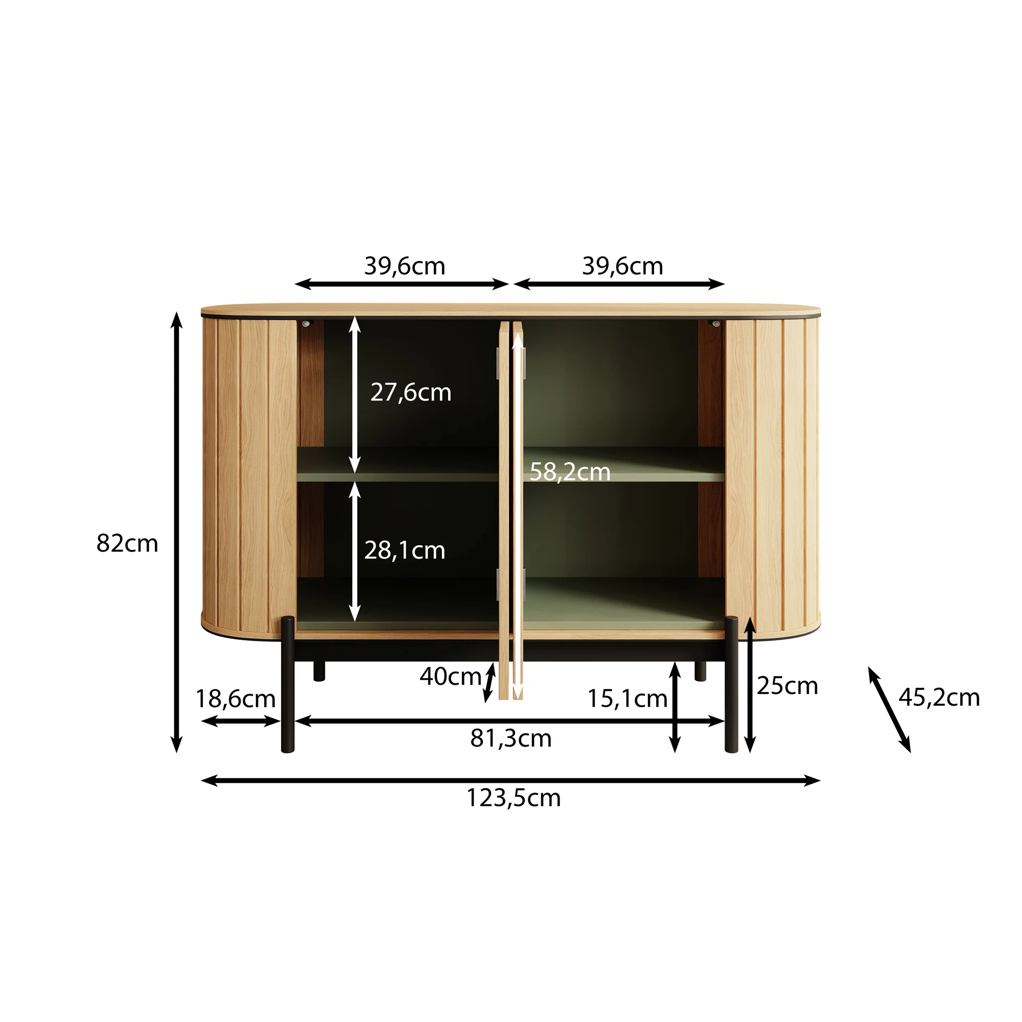Royale - Dressoir - Eiken - 124x45x82 cm - Image 5