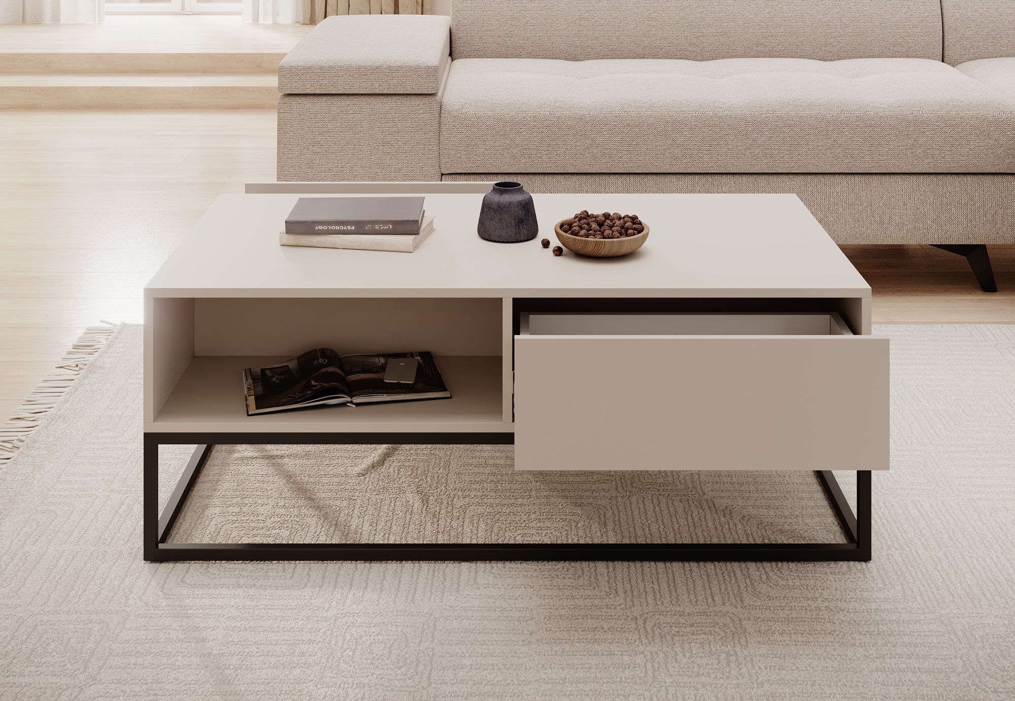 Delta - Salontafel met lades - Beige - Image 3