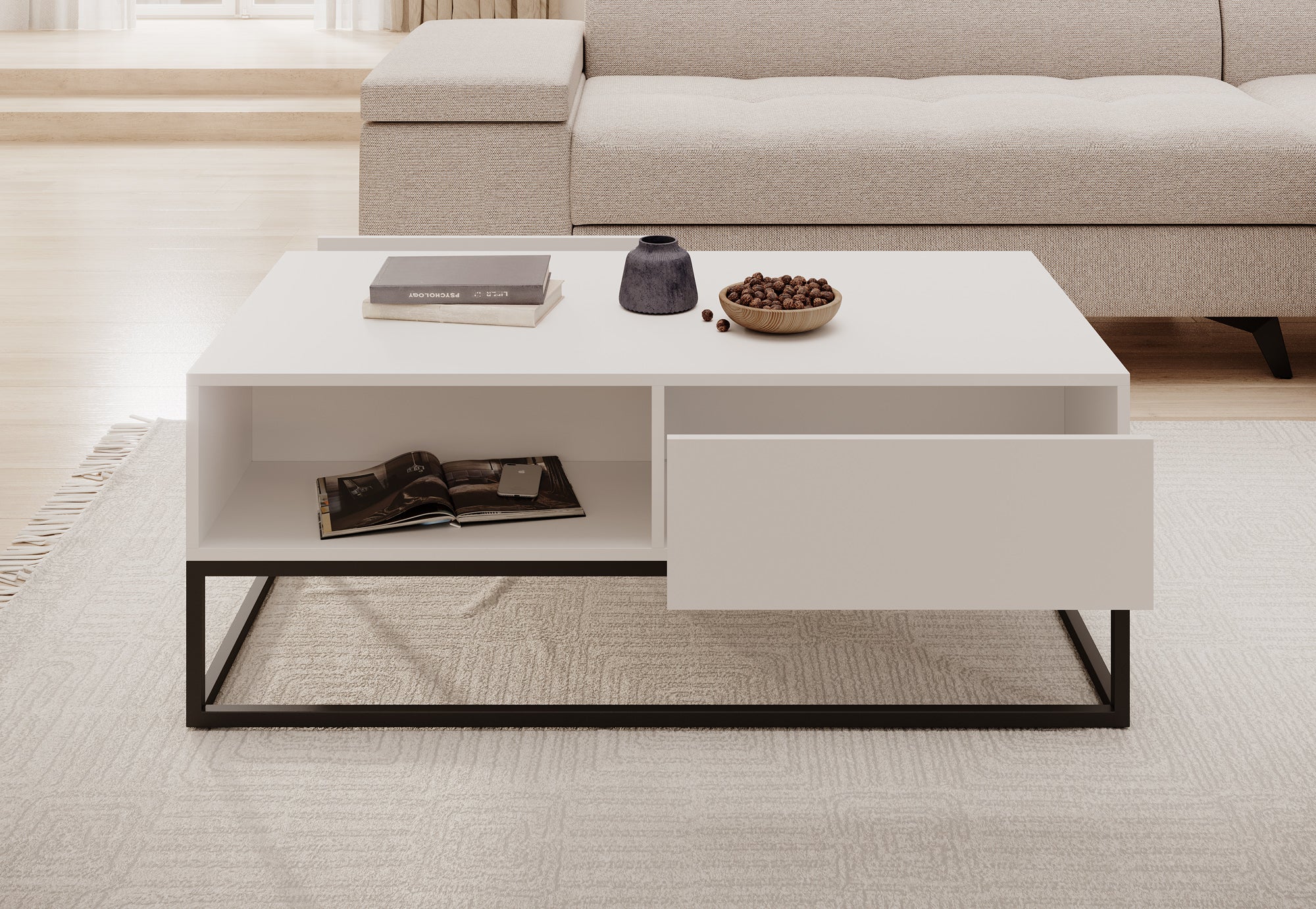 Delta - Salontafel met lades - Wit - Image 3