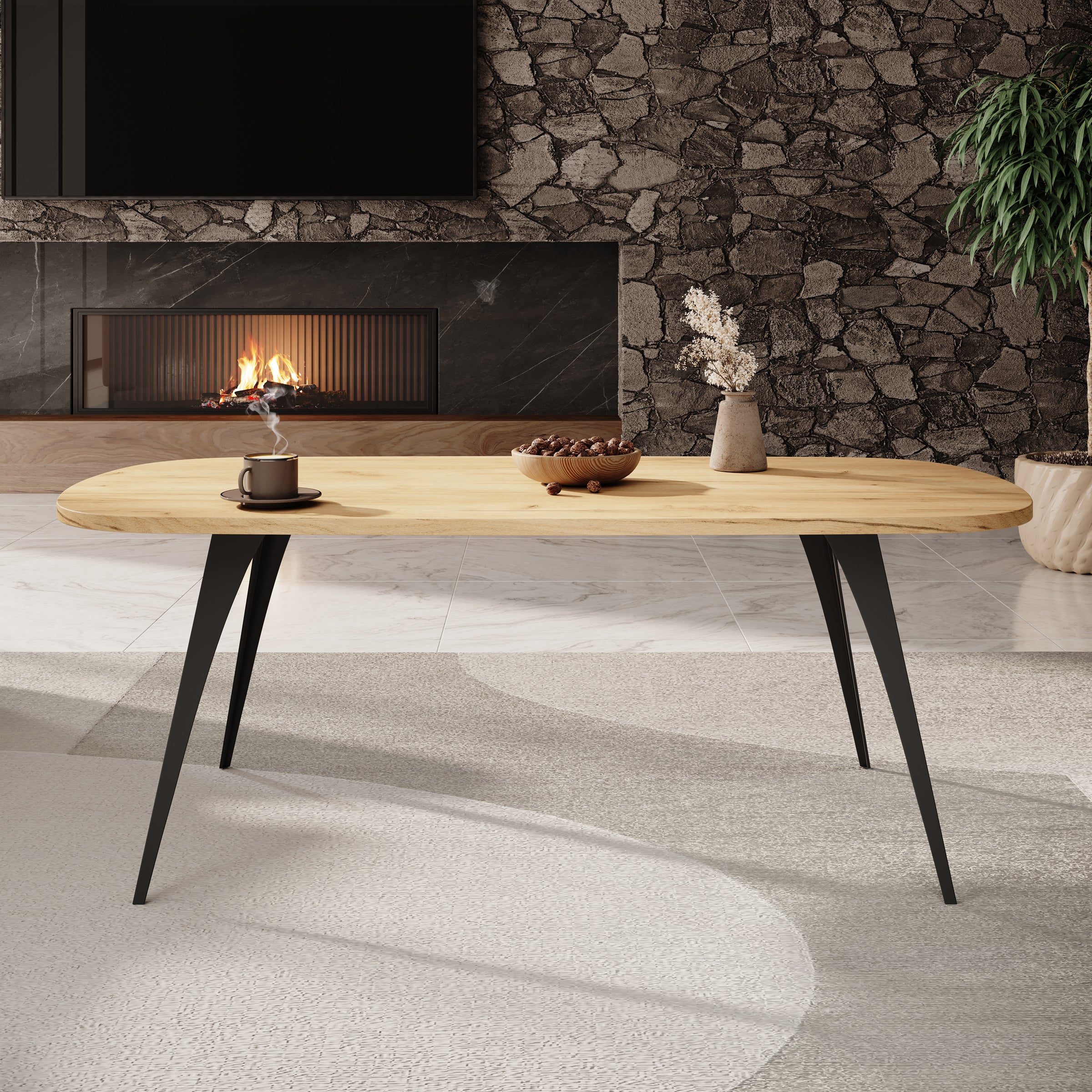 Flix - Salontafel - Eiken - 120x60x45 cm - Image 2