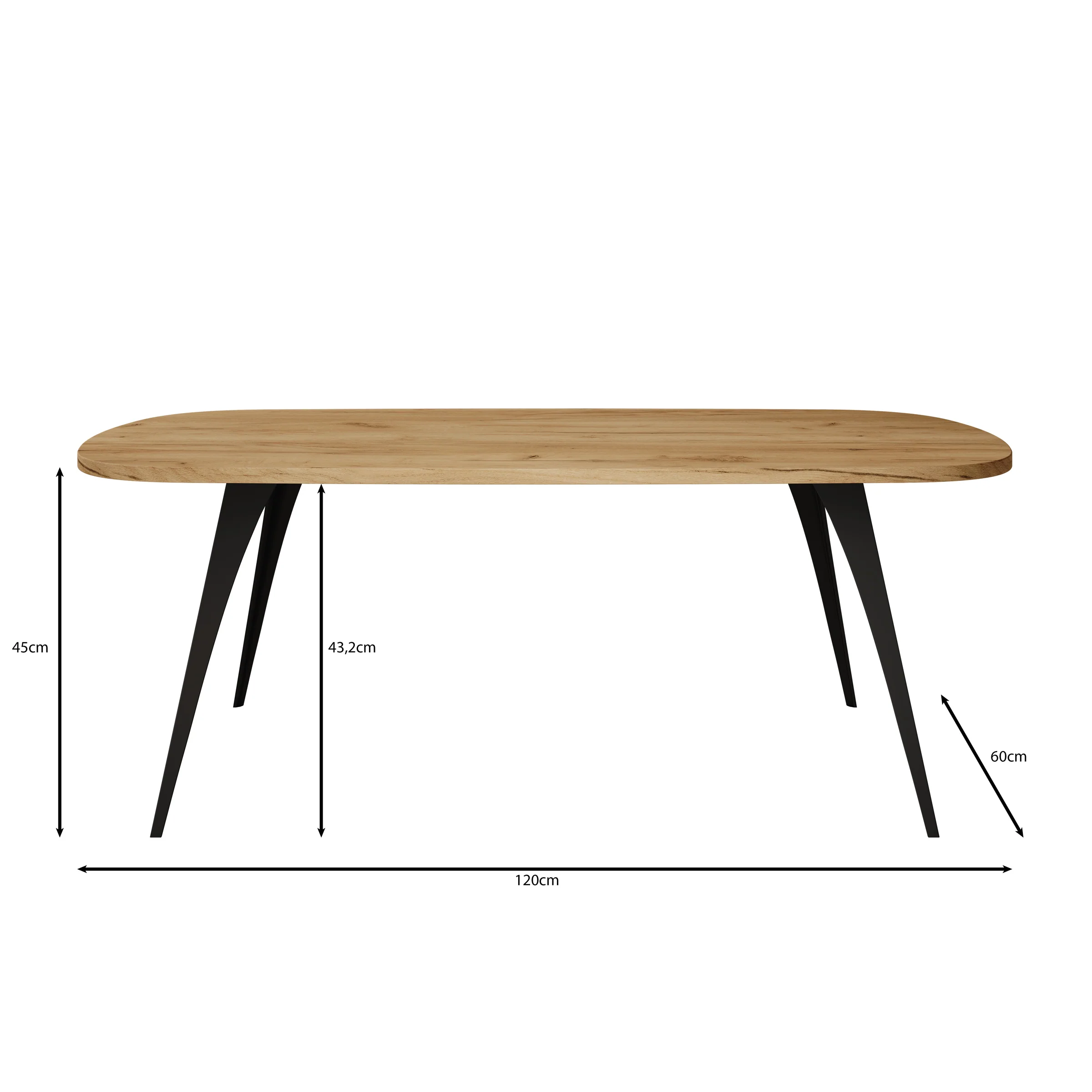 Flix - Salontafel - Eiken - 120x60x45 cm - Image 3