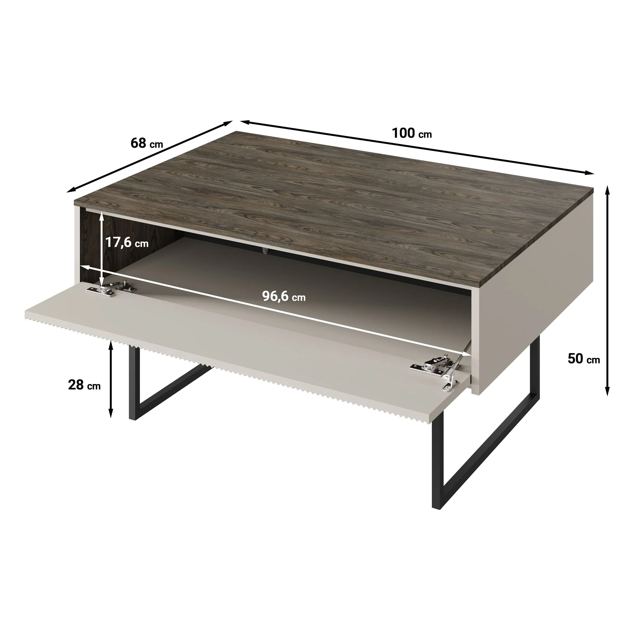 Linq - Salontafel met opbergruimte - Beige - Image 4