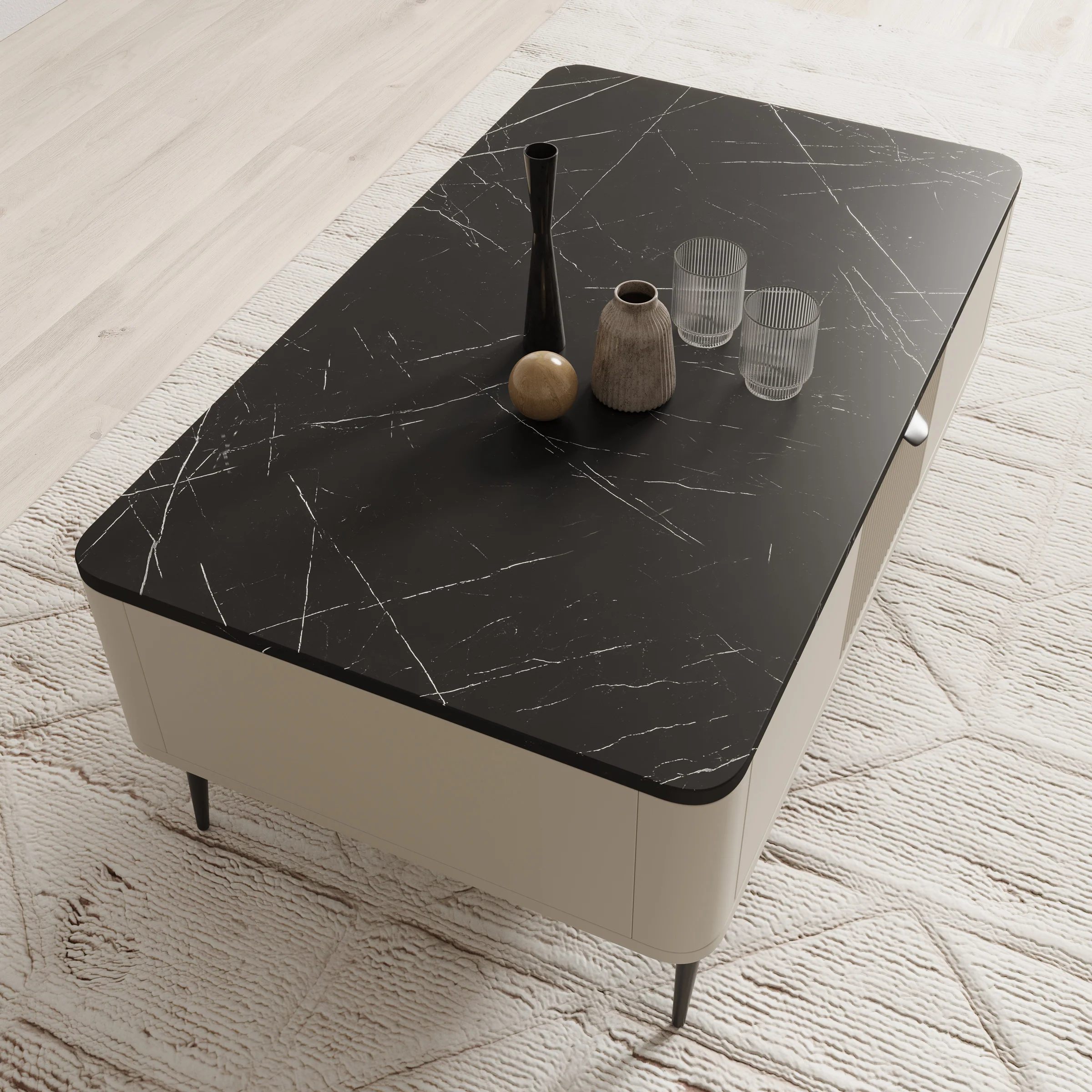 Mace - Salontafel - Beige - 100x60x42 cm - Image 4