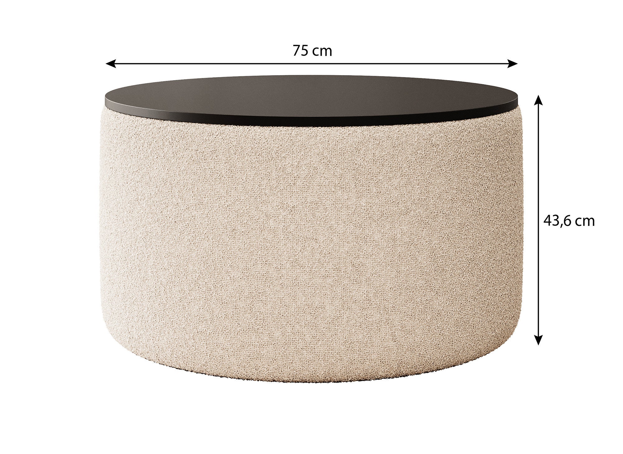 Marcio - Salontafel - Velvet zwart - Image 3